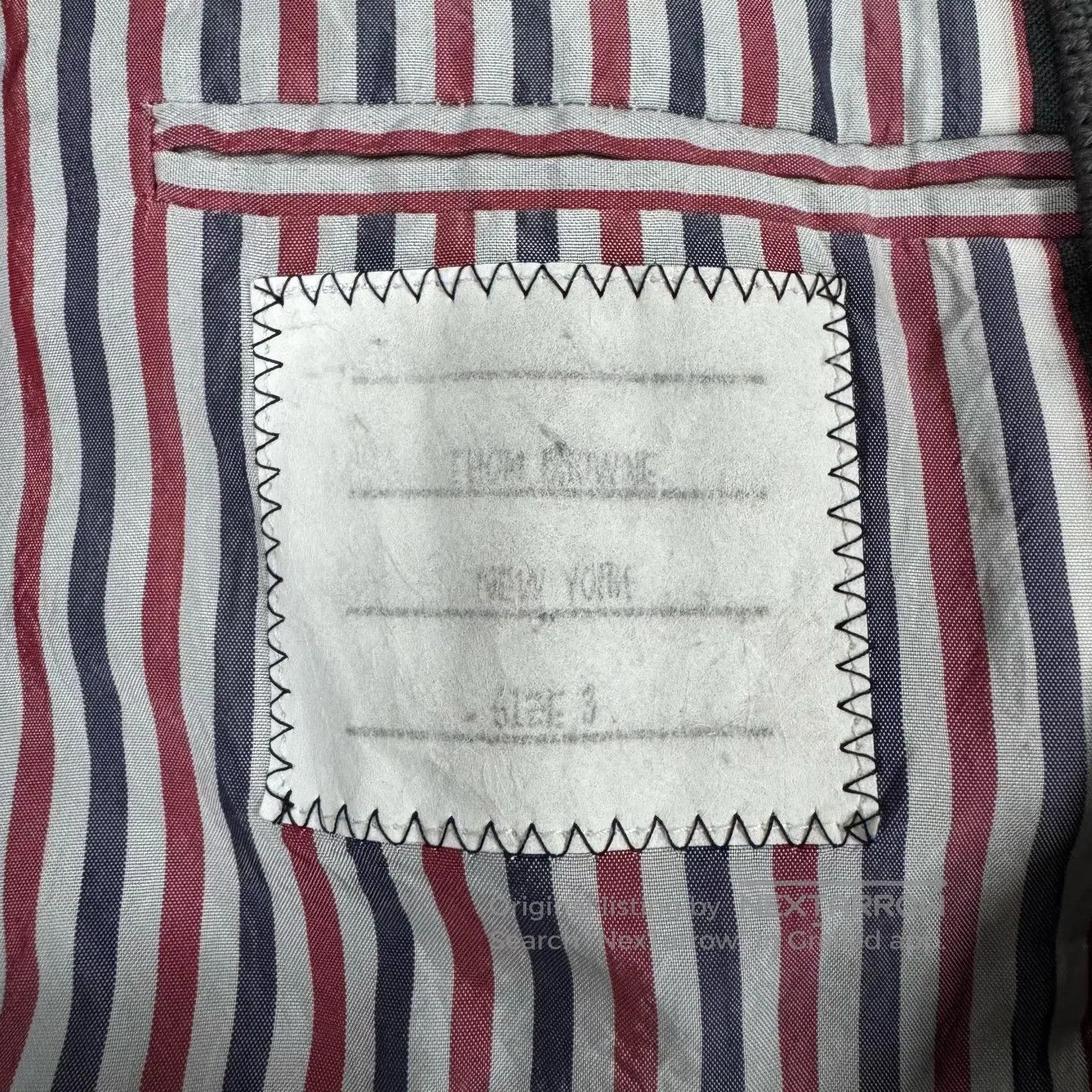 Thom Browne Thom Browne Gray four-stripe baseball jacket| Size US L / EU 52-54 / 3 - 6 Thumbnail
