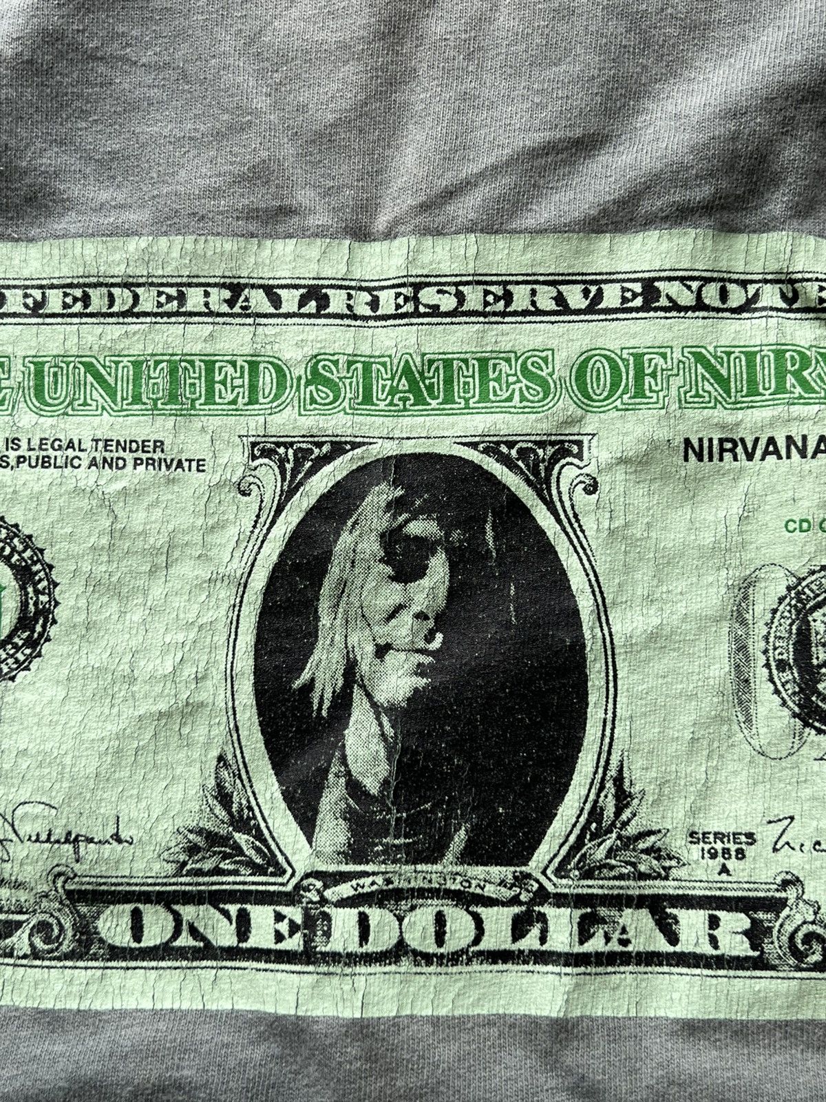 Nirvana Ultra Rare 90s Nirvana Nevermind One Dollar Tie Dye Cobain Size US XL / EU 56 / 4 - 5 Thumbnail
