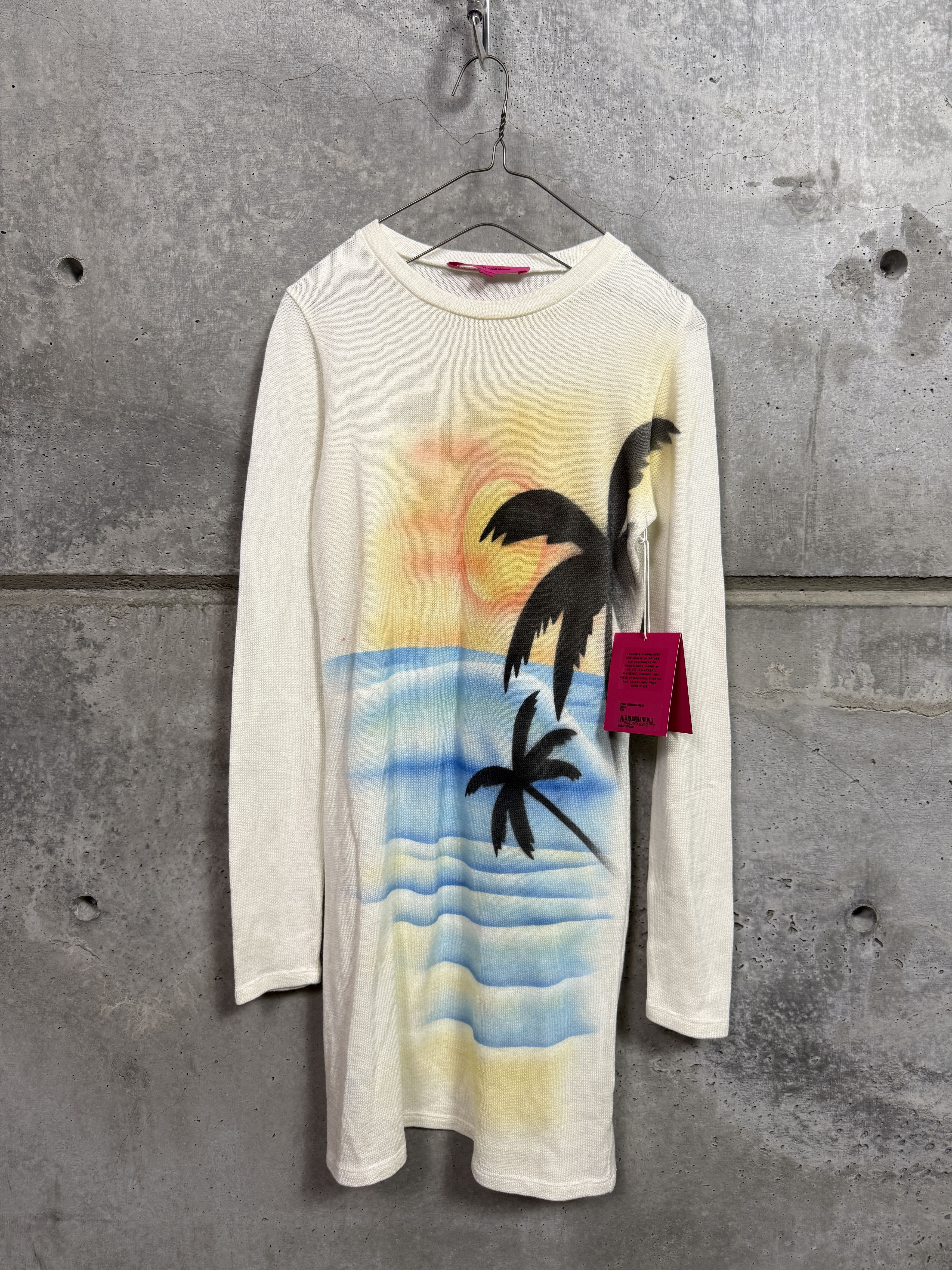 The Elder Statesman $725 The Elder Statesman Palm Airbrush Cashmere Dress Size XS / US 0-2 / IT 36-38 - 5 Thumbnail