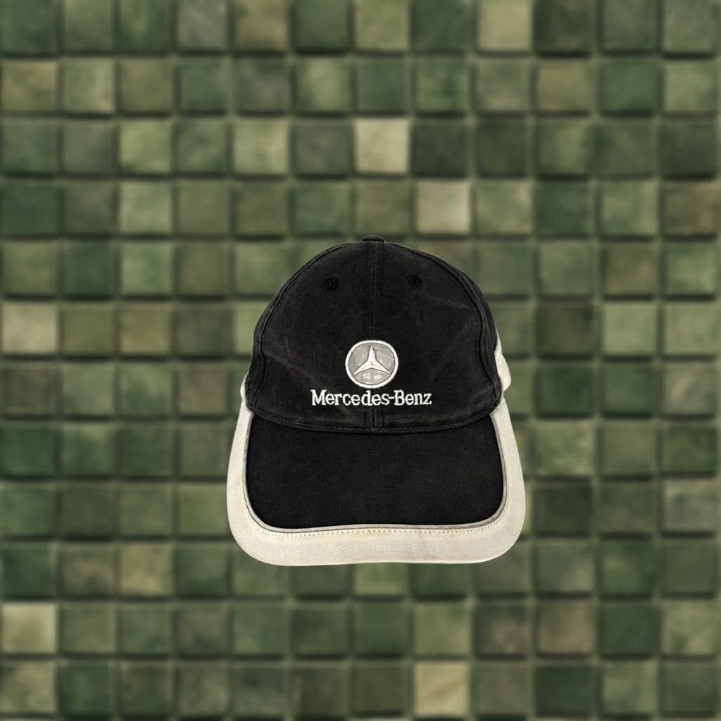 Mercedes-Benz VINTAGE Mercedes Denz Cap Baseball Mens One Size Black 90s Cars washed cap Size ONE SIZE - 1 Thumbnail