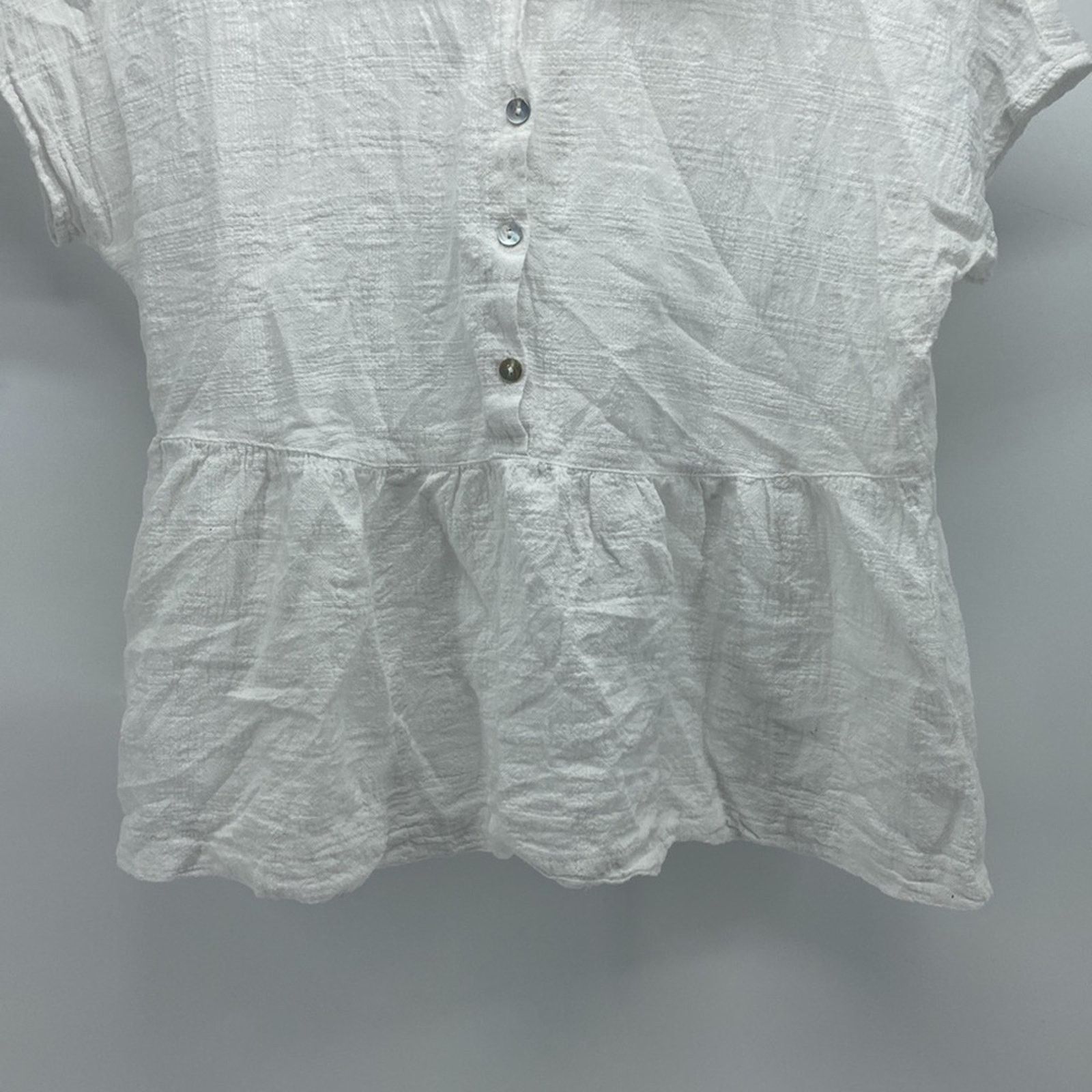 Elie Tahari Tahari gauze cotton semi cropped peplum boxy size s shirt Size S / US 4 / IT 40 - 4 Thumbnail