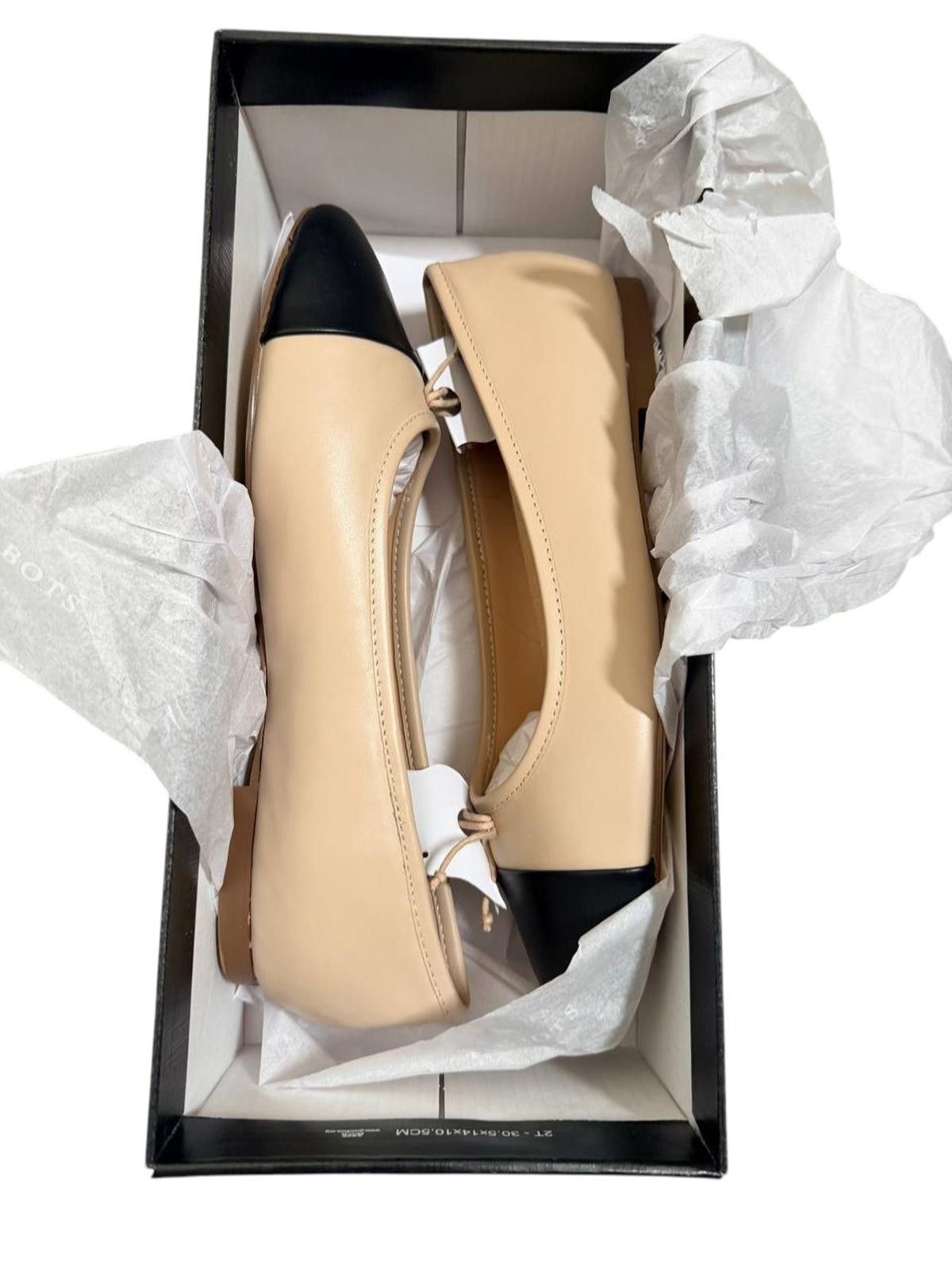 Other Talbots Ansly Ballet Flats – Rattan/Black – Size 6.5M Size US 6.5 / IT 36.5 - 3 Thumbnail