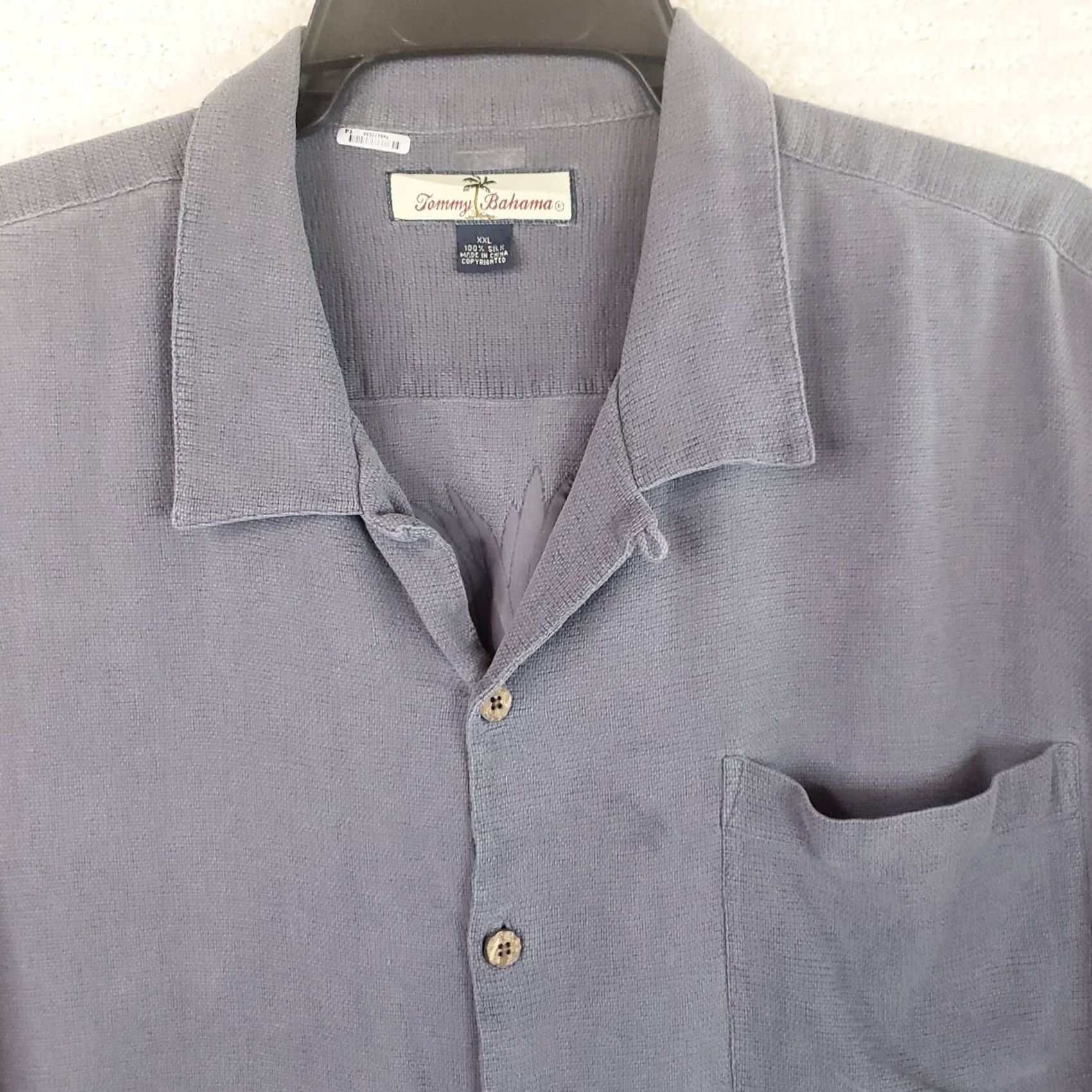 Tommy Bahama Tommy Bahama Shirt Men XXL Original Fit Silk Short Sleeve Button-Down Gray N/A 2XL Button-Up Beach Hawaiian Tropical Size US XXL / EU 58 / 5 - 3 Thumbnail