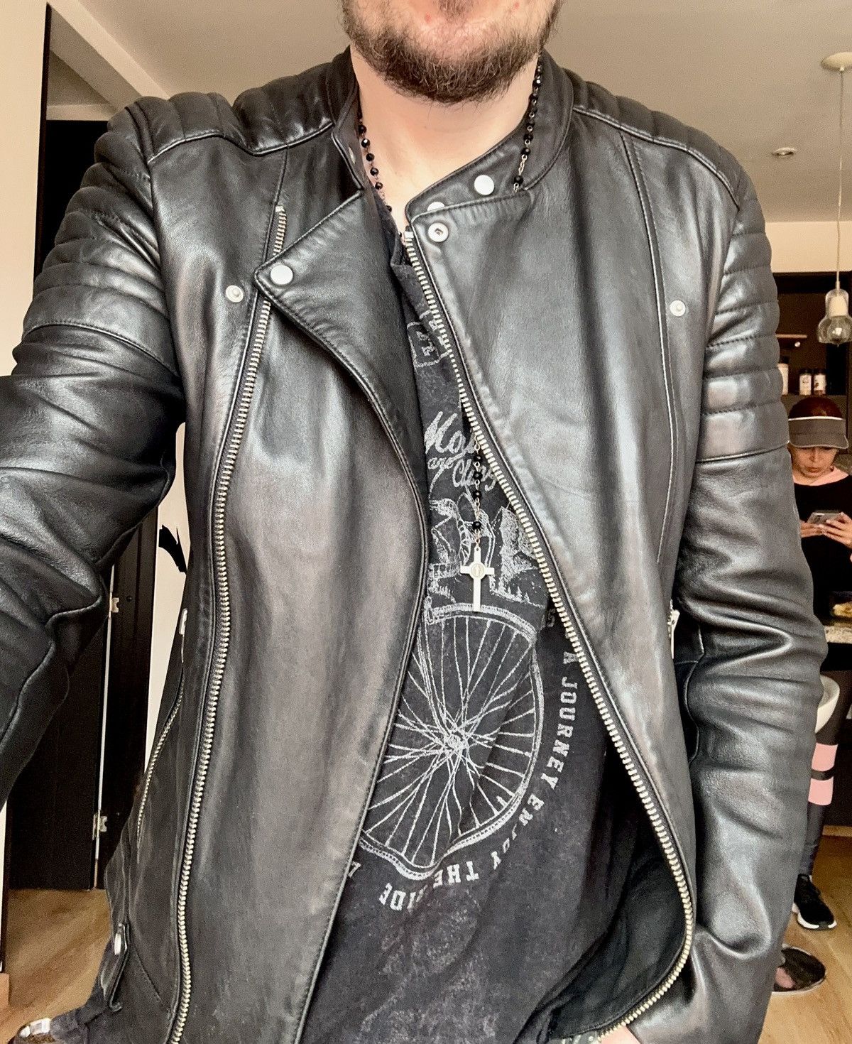 Allsaints Allsaints Leather Jacket Jasper Biker Black XS Size US XS / EU 42 / 0 - 2 Thumbnail
