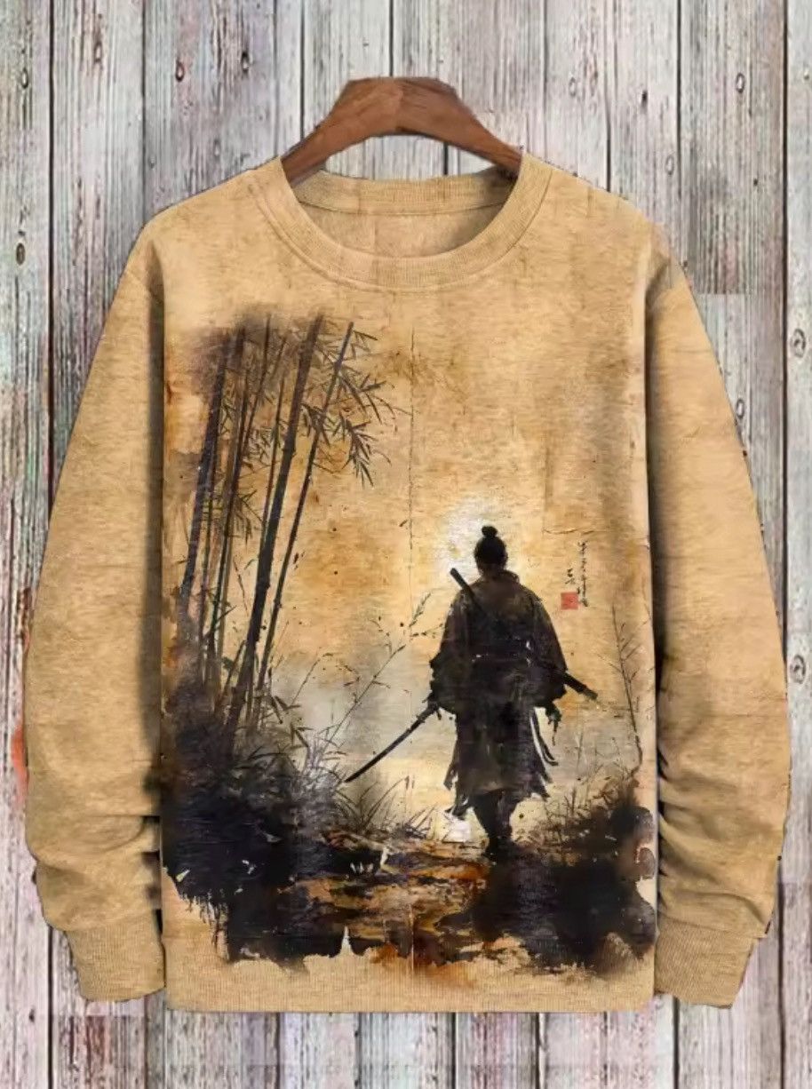 Japanese Brand Samurai Graphic Sweatshirt – Japanese Ink Design, New, Poly Size US M / EU 48-50 / 2 - 2 Thumbnail