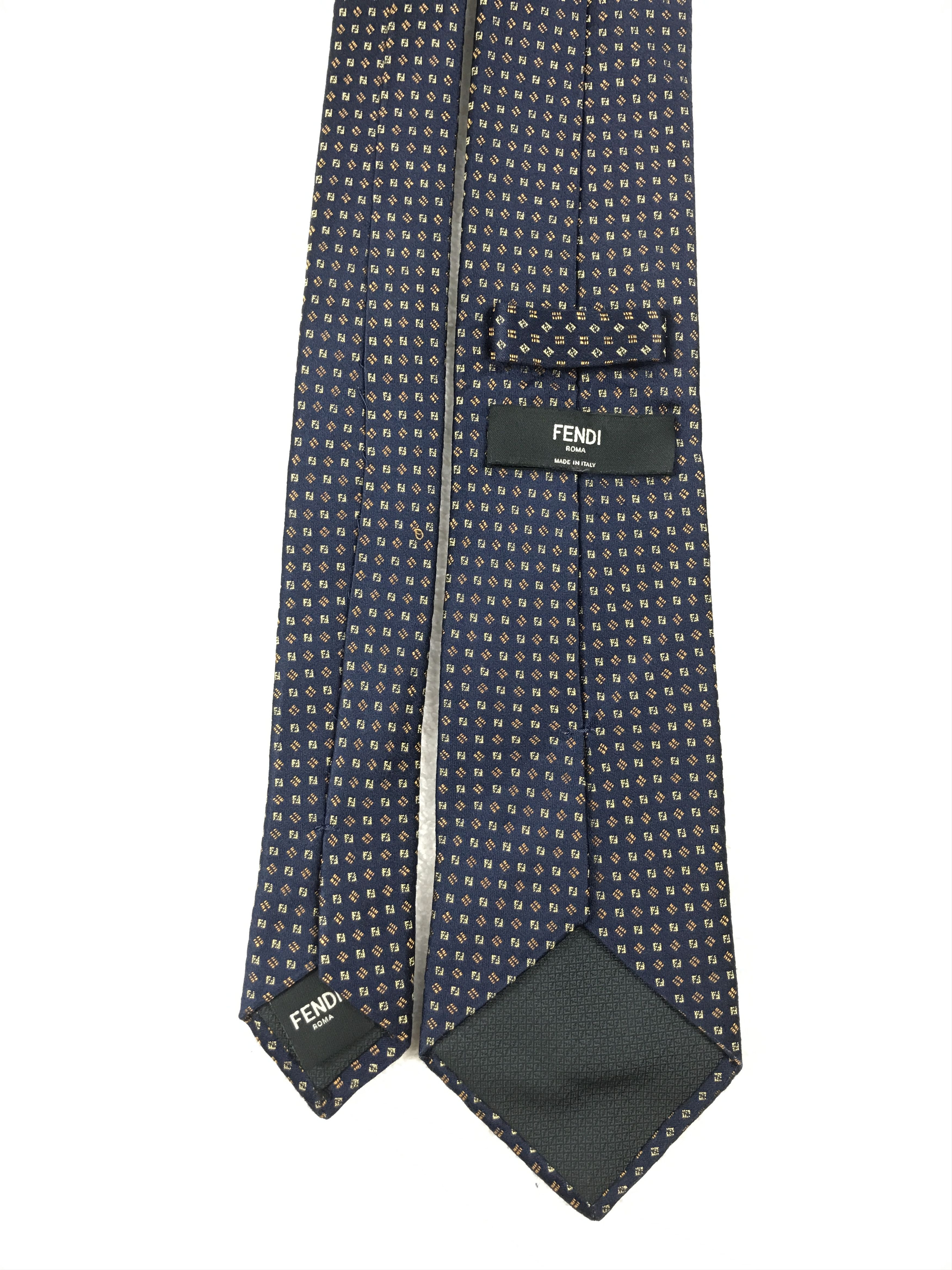 Fendi Vintage Fendi Monogram Silk Necktie Size ONE SIZE - 4 Thumbnail
