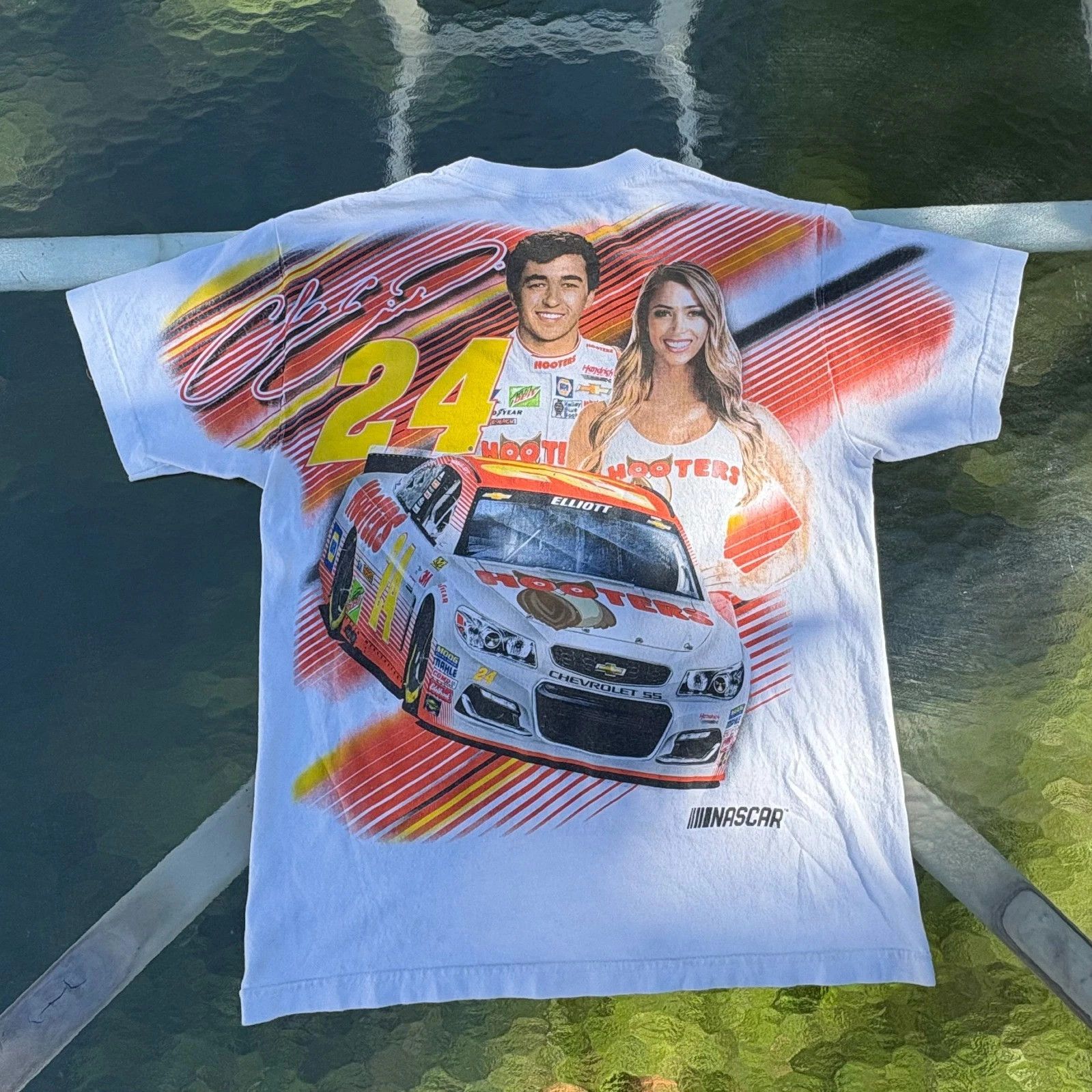 Other Y2K Nascar Chase Elliot Hooters All over Print Tee Size US M / EU 48-50 / 2 - 2 Thumbnail