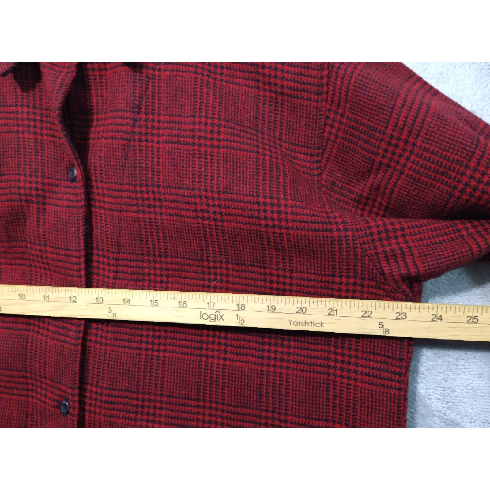 Vintage VINTAGE Woolrich Shirt Womens 16 Red Plaid Wool Long Sleeve Button Down USA Size XXL / US 16-18 / IT 52-54 - 5 Thumbnail
