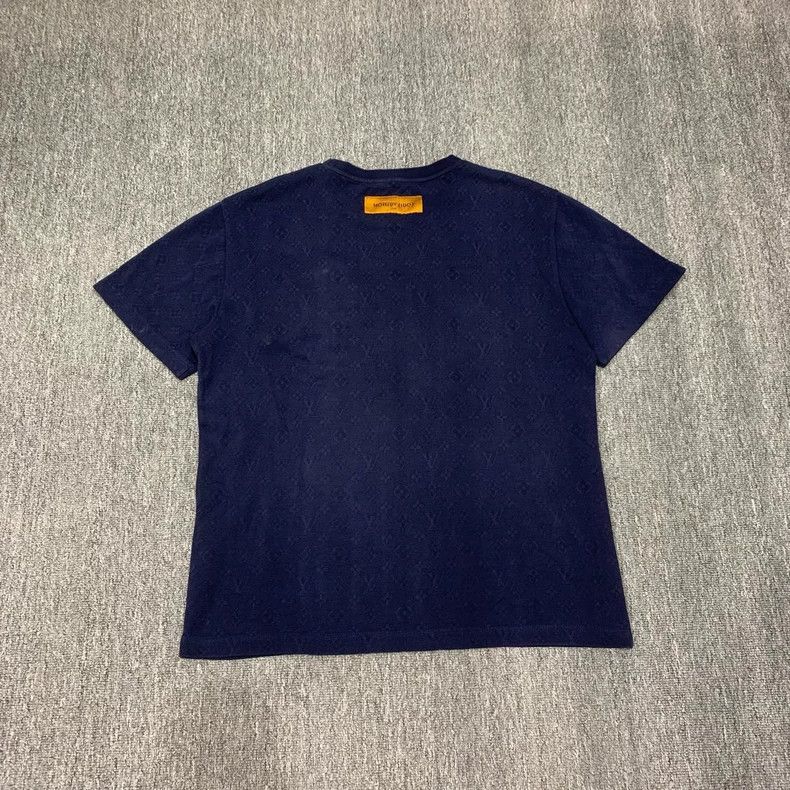Louis Vuitton Louis Vuitton Blue Ocean Beaded Dark Pattern Full Print Sh Size US L / EU 52-54 / 3 - 2 Thumbnail