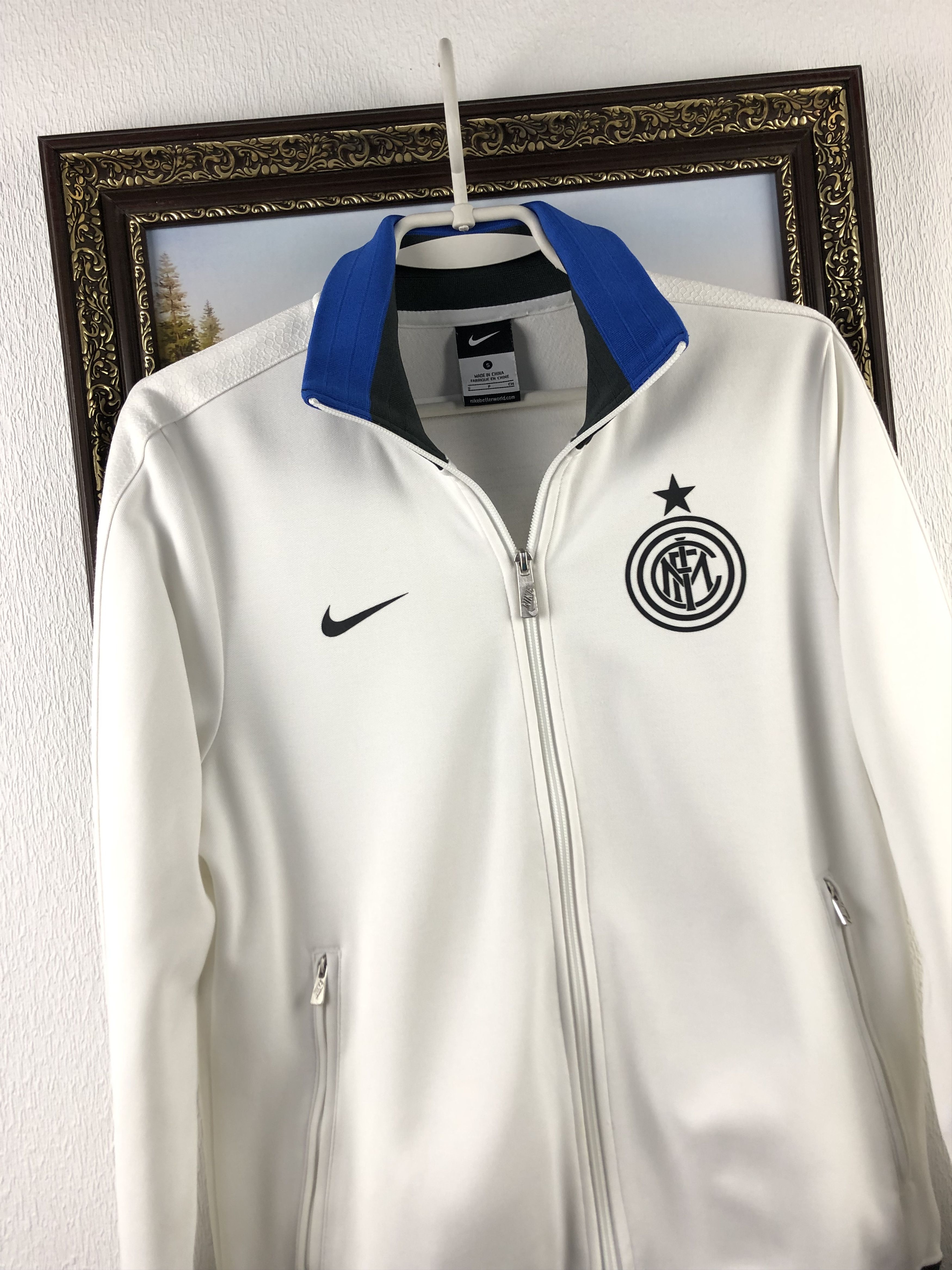 Nike Internazionale Inter Football Jacket Nike Soccer White Zip Size US S / EU 44-46 / 1 - 3 Thumbnail