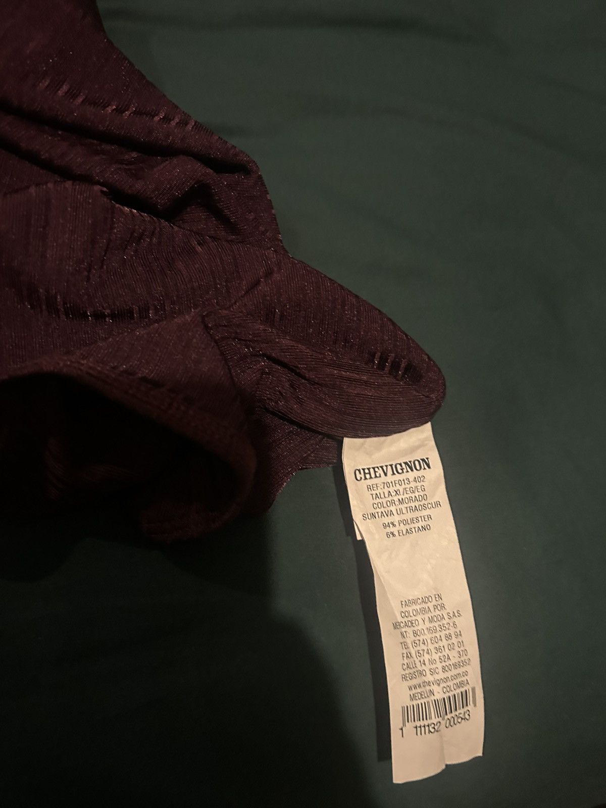 Chevignon Plum Square-Neck Bodysuit Size L / US 10 / IT 46 - 4 Thumbnail