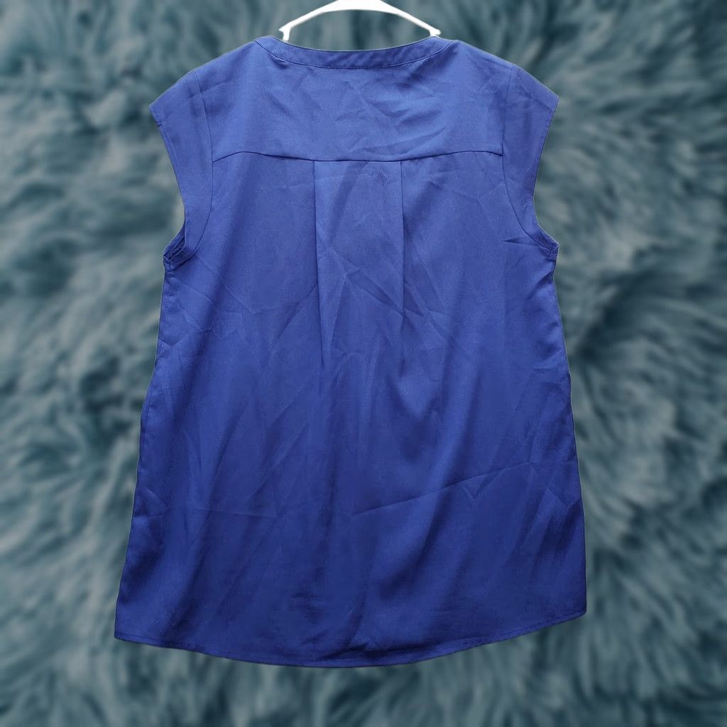 Anthropologie Daniel Rainn Tank Top Womens M Blue Sleeveless V Neck Pullover Size M / US 6-8 / IT 42-44 - 1 Thumbnail