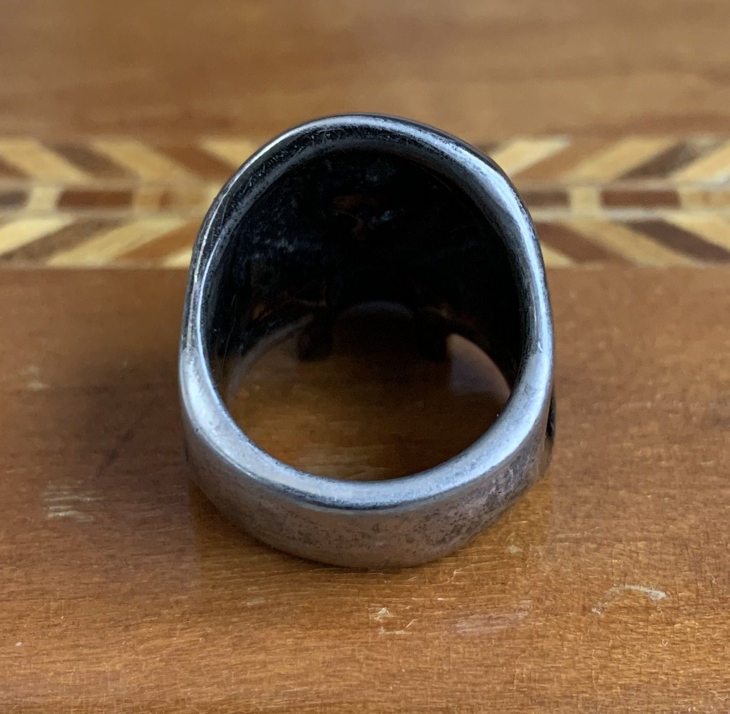 Number (N)ine SS01 Silver Skull Ring Size ONE SIZE - 6 Thumbnail