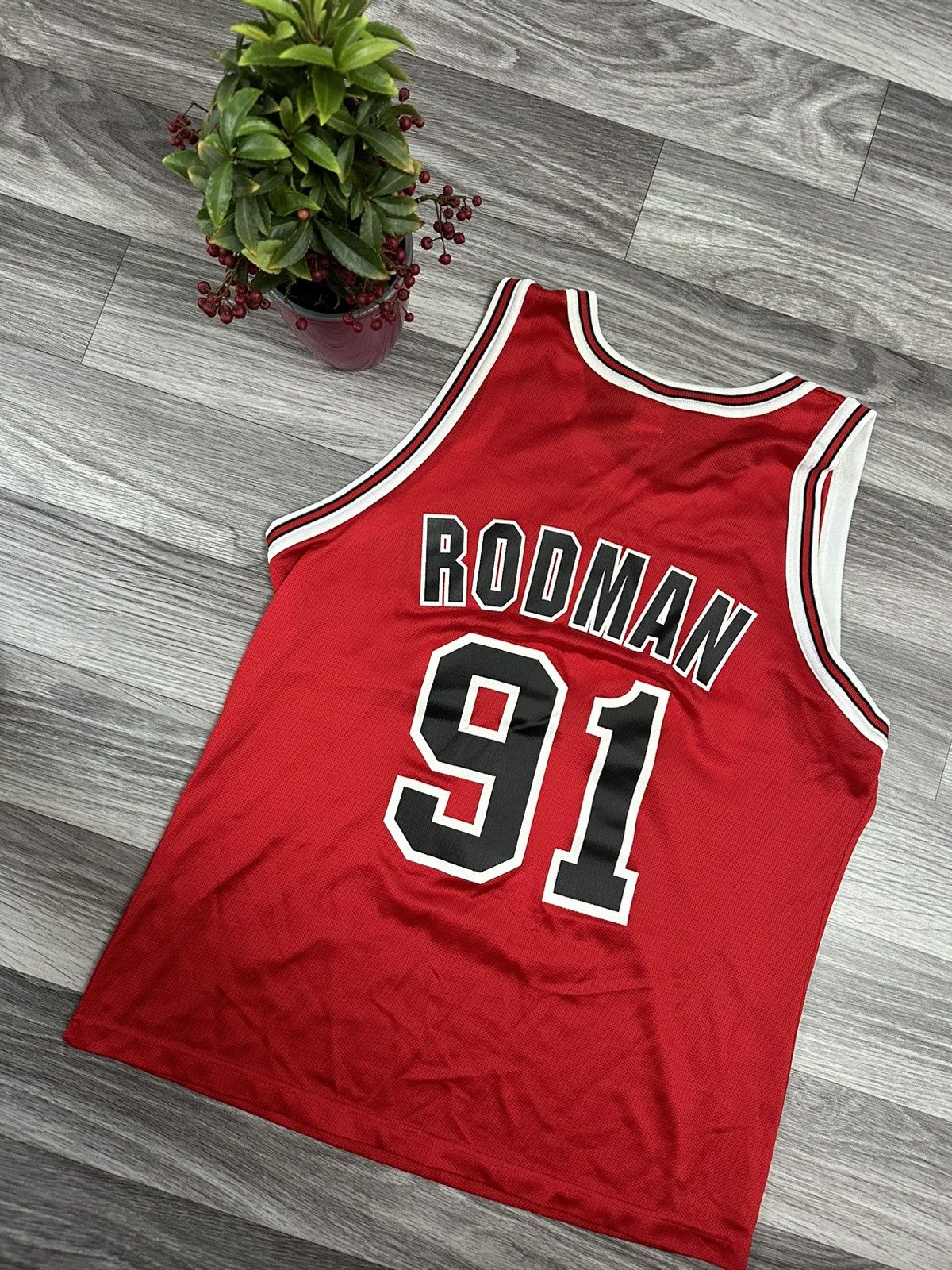 Champion Champion Chicago Bulls Dennis Rodman 91 Vintage Jersey Size US L / EU 52-54 / 3 - 2 Thumbnail
