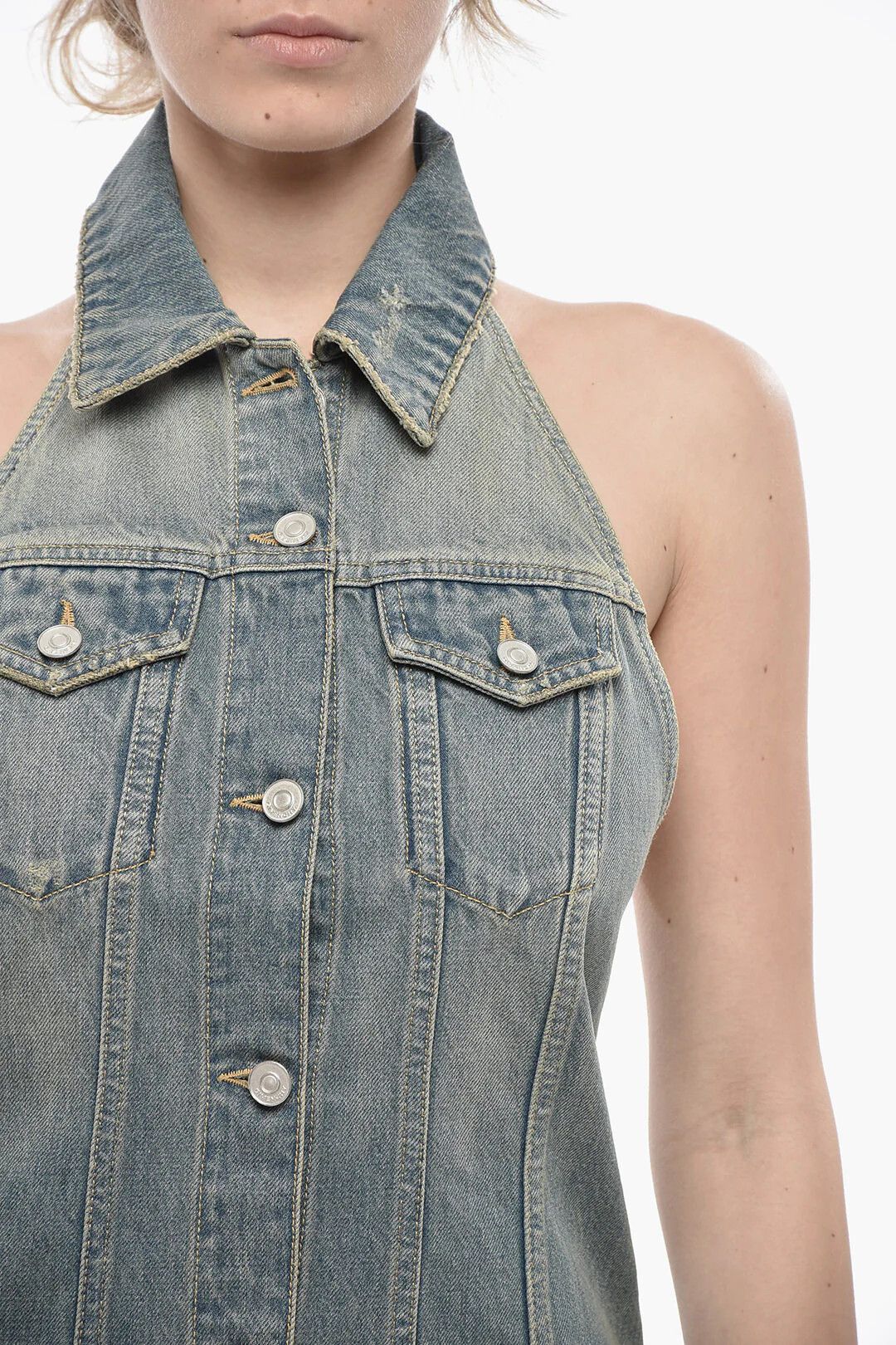 Givenchy og1mm0326 Vintage-Wash Denim in Light Blue Size S / US 4 / IT 40 - 3 Thumbnail
