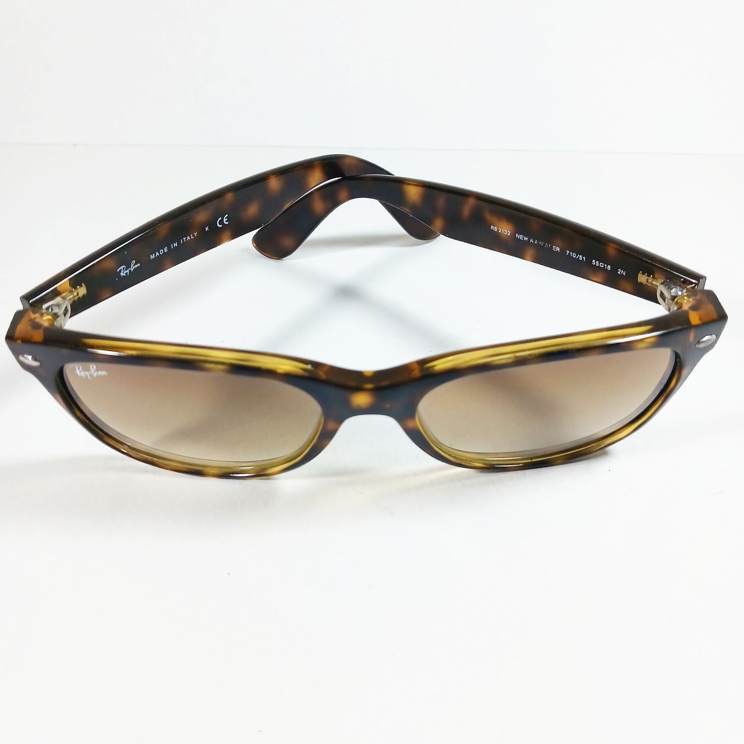 RayBan Ray Ban RB2132 Tortoise New Wayfarer Gradient Sunglasses Size ONE SIZE - 6 Thumbnail