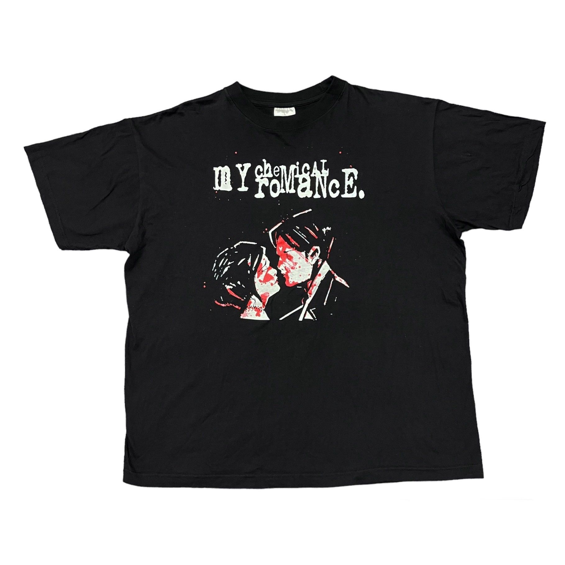 00'S Hanes MY CHEMICAL ROMANCE Band T-shirt, Men's L size cotton black type Vintage Second Hand