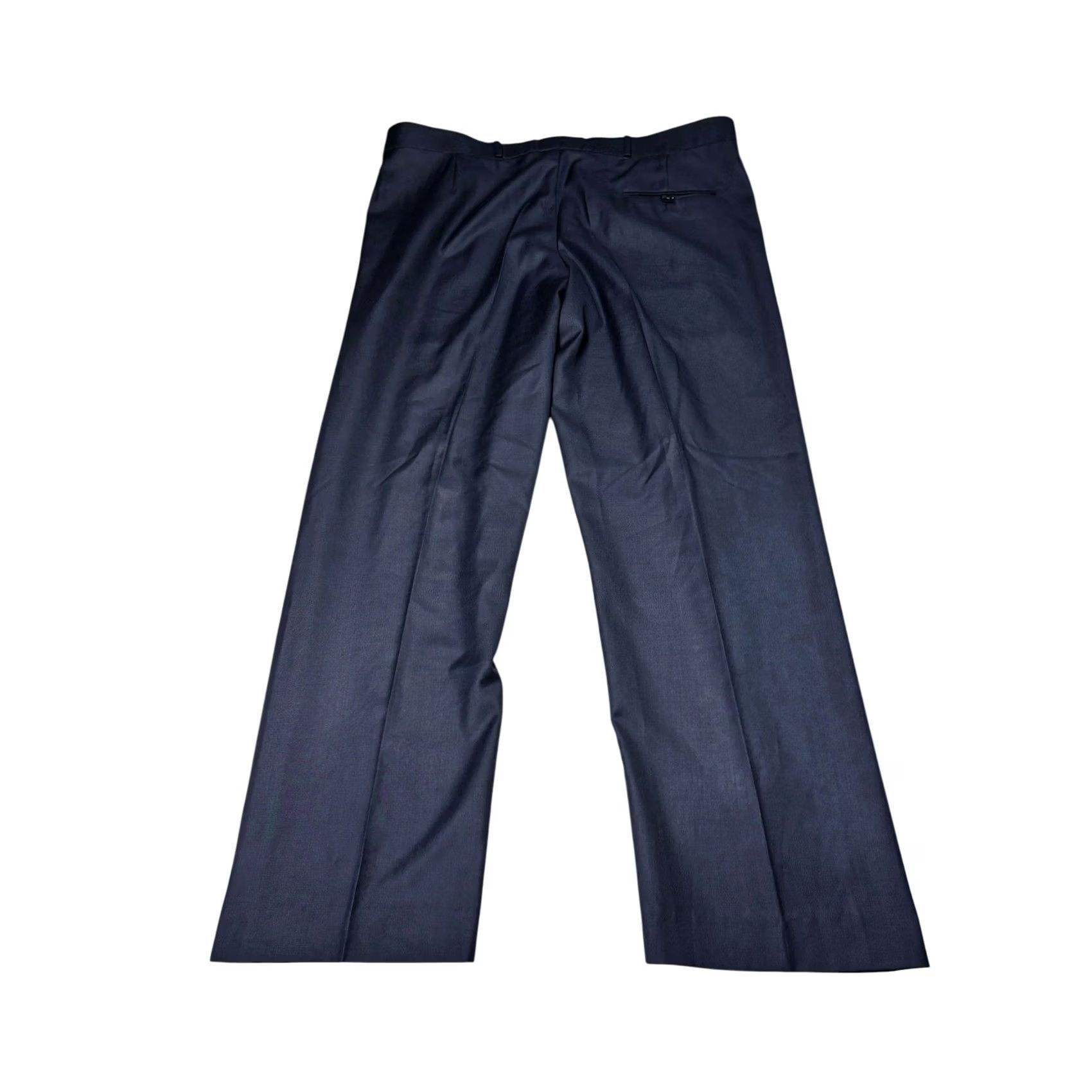 Hugo Boss HUGO BOSS Navy Blue Dress Pants Wool Flat Front Trousers Slacks W38 L31 Mens IT 54 Regular Formal Business Wedding Dress Pants Size US 38 / EU 54 - 7 Thumbnail