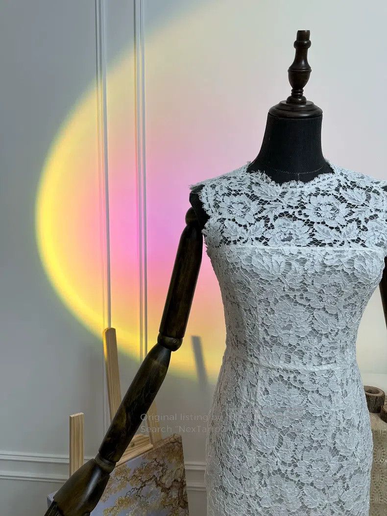 Valentino Valentino Heavy texture floral lace sleeveless temperament Size L / US 10 / IT 46 - 6 Thumbnail