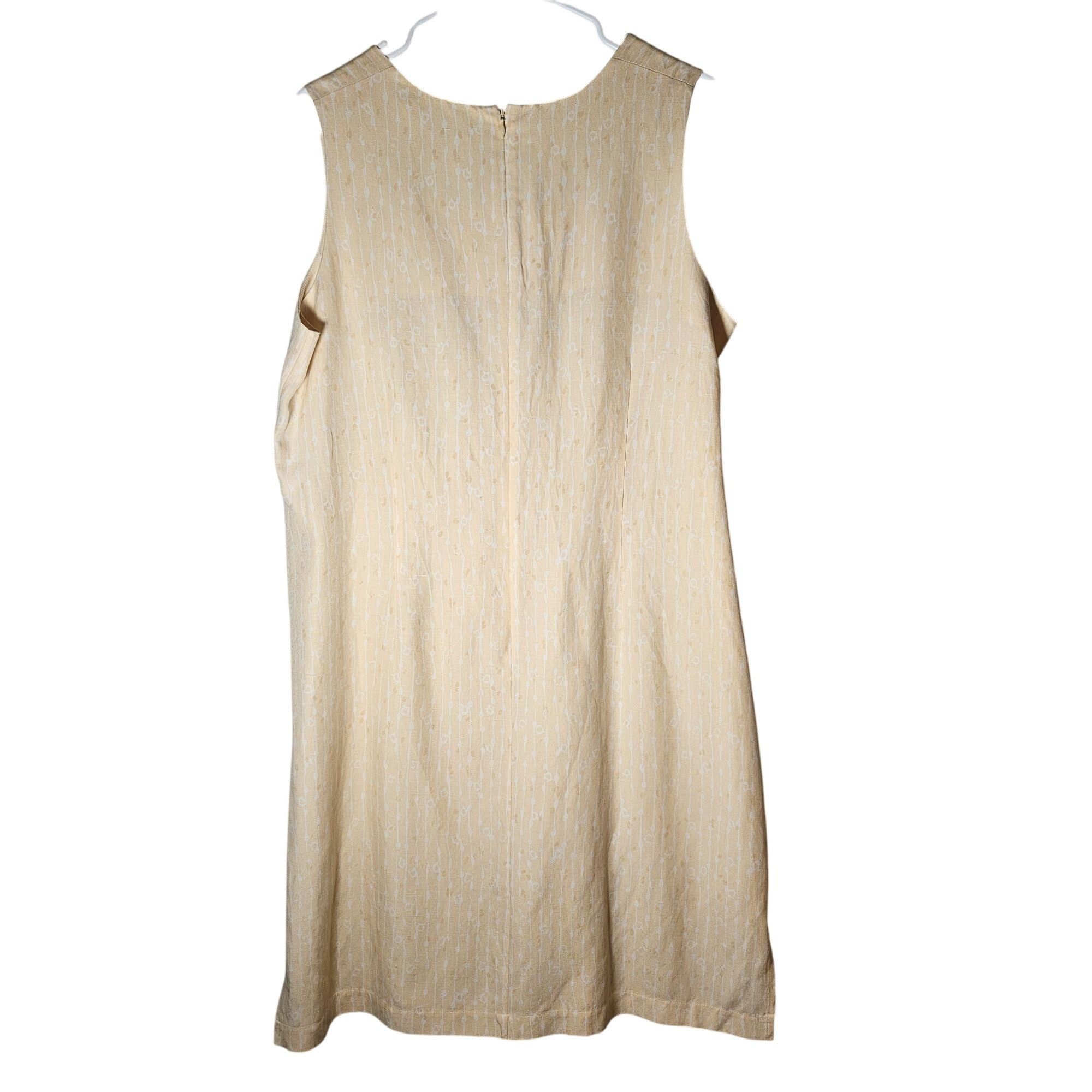 Other Lord &Taylor Women Sheath Dress Yellow 14 quiet luxury coast Size XL / US 12-14 / IT 48-50 - 4 Thumbnail