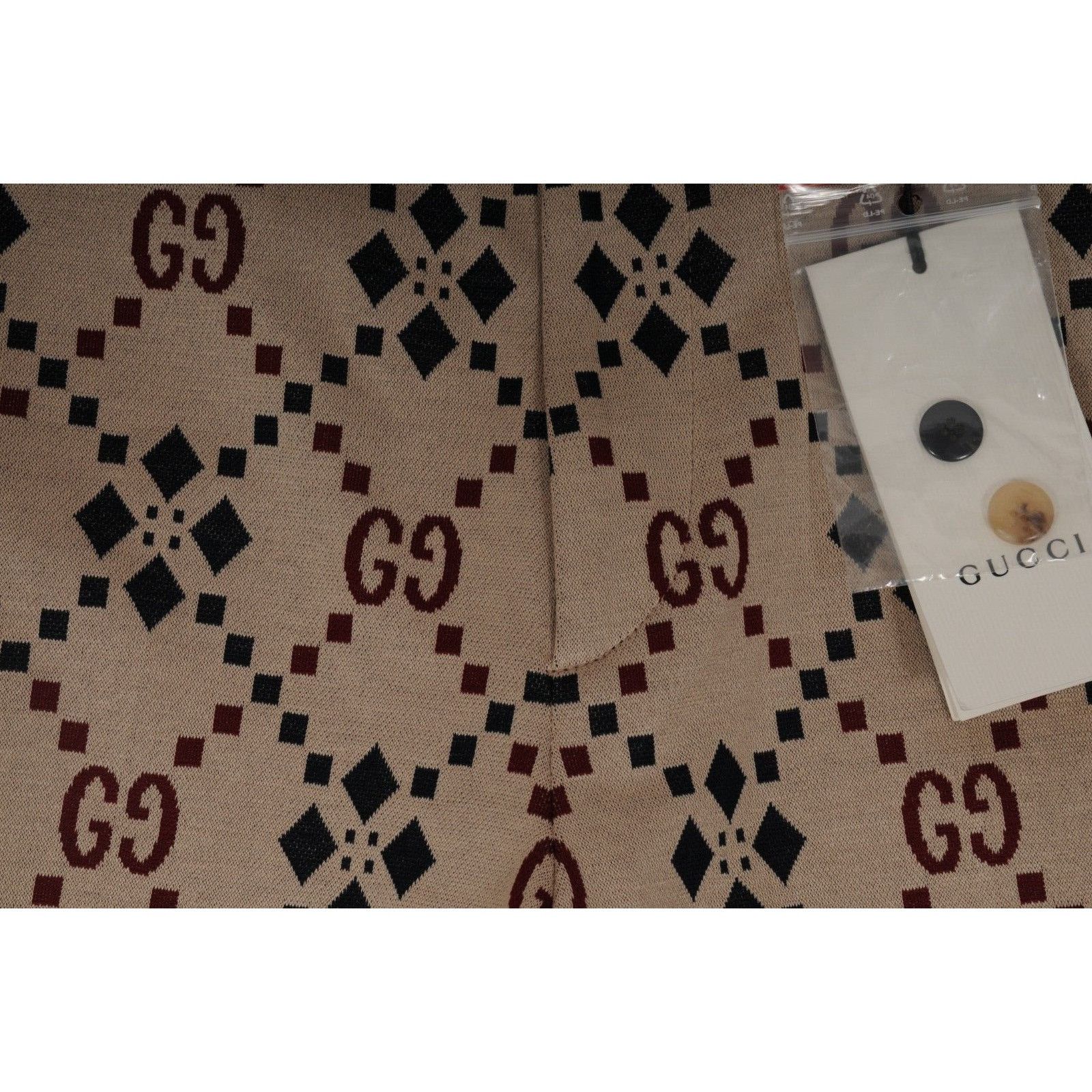 Gucci Bermuda Macro GG Logo Shorts Beige Green Size US 34 / EU 50 - 3 Thumbnail