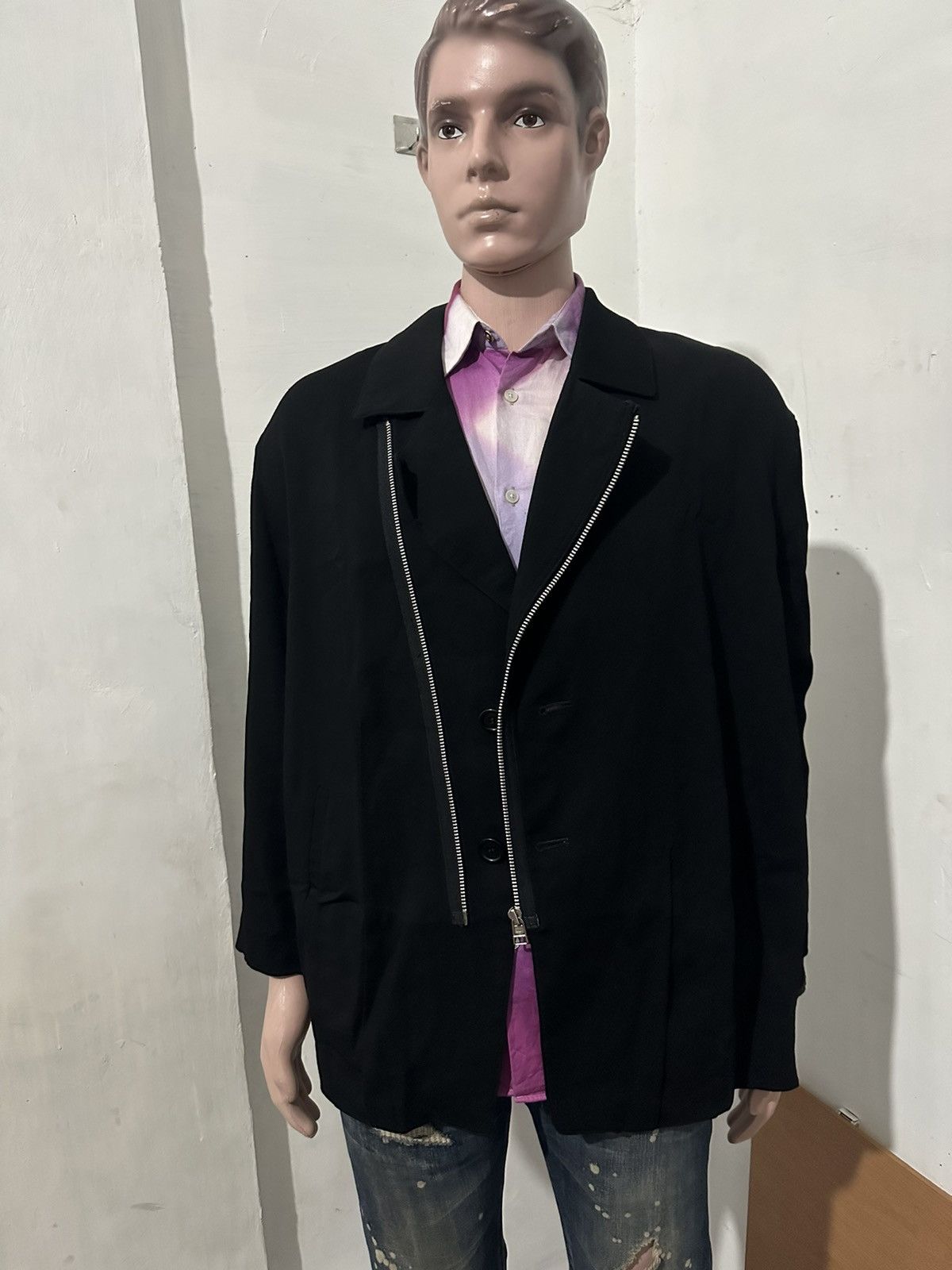 Issey Miyake Rare!!! Archives Issey Miyake Tsumori Chisato Zipped Blazers Size 38S - 3 Thumbnail