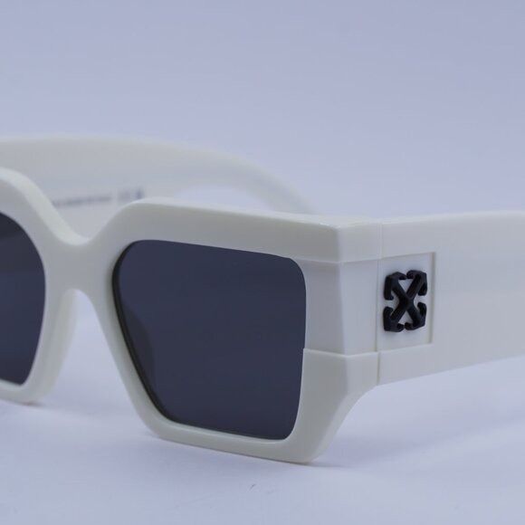 Off-White Off-White OERI148 DOVER 0107 Sunglasses White Square Frame Size ONE SIZE - 7 Thumbnail