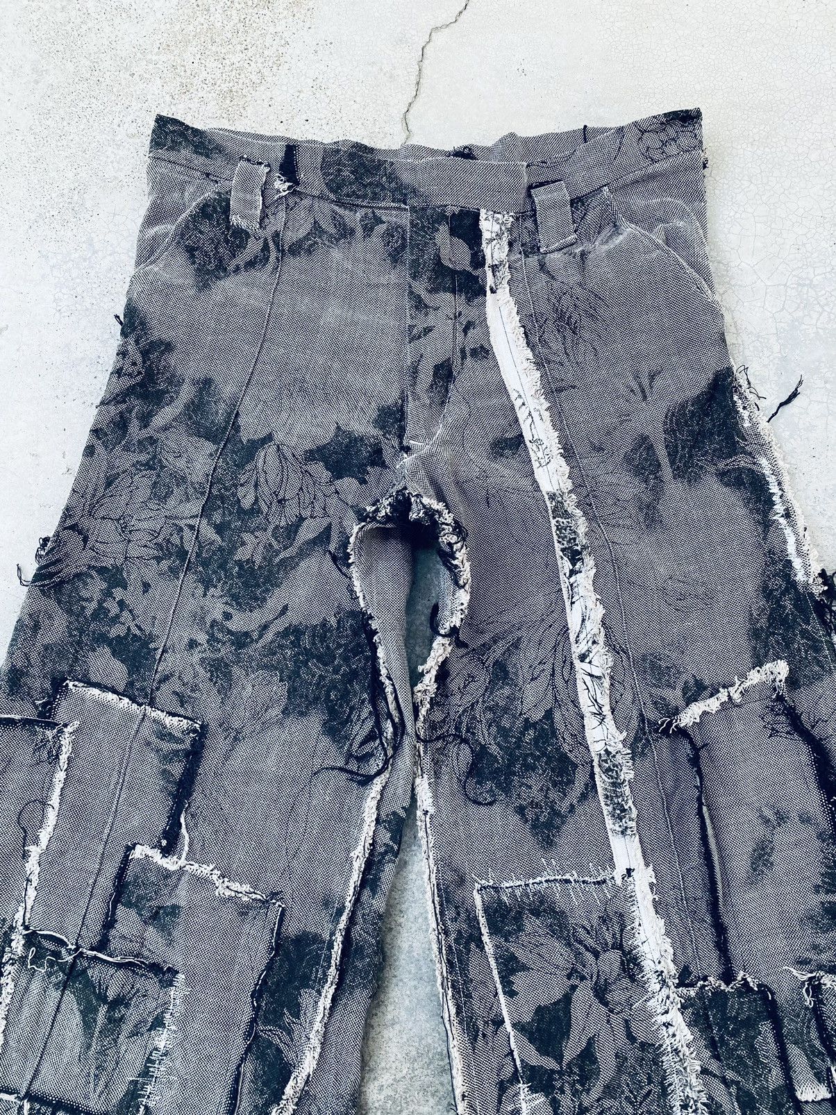 Vintage Vintage Patchwork Baggy Denim Pants Size US 35 - 3 Thumbnail