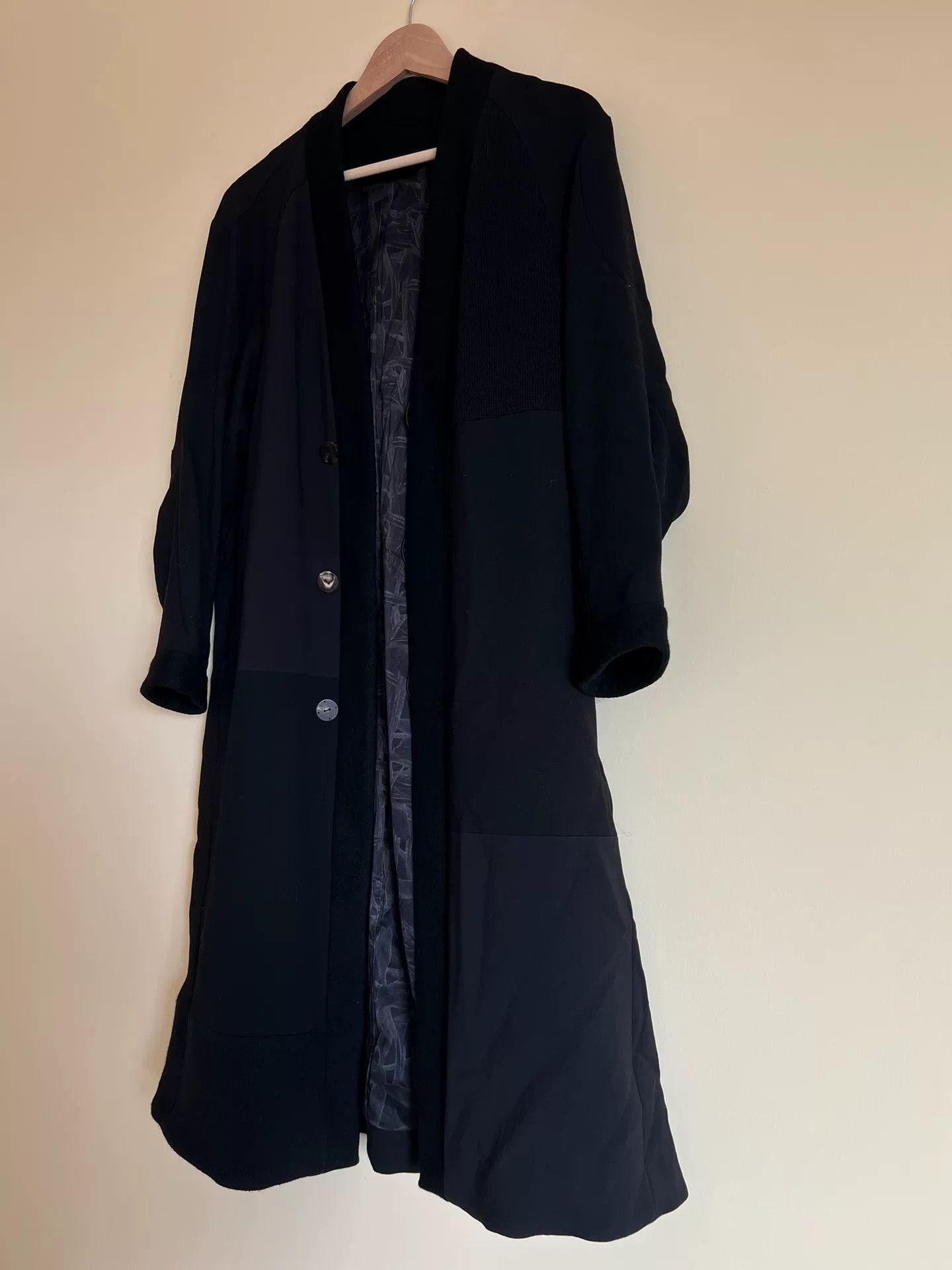 Devoa Devoa Wool Long Coat with Buttons Size US M / EU 48-50 / 2 - 1 Thumbnail