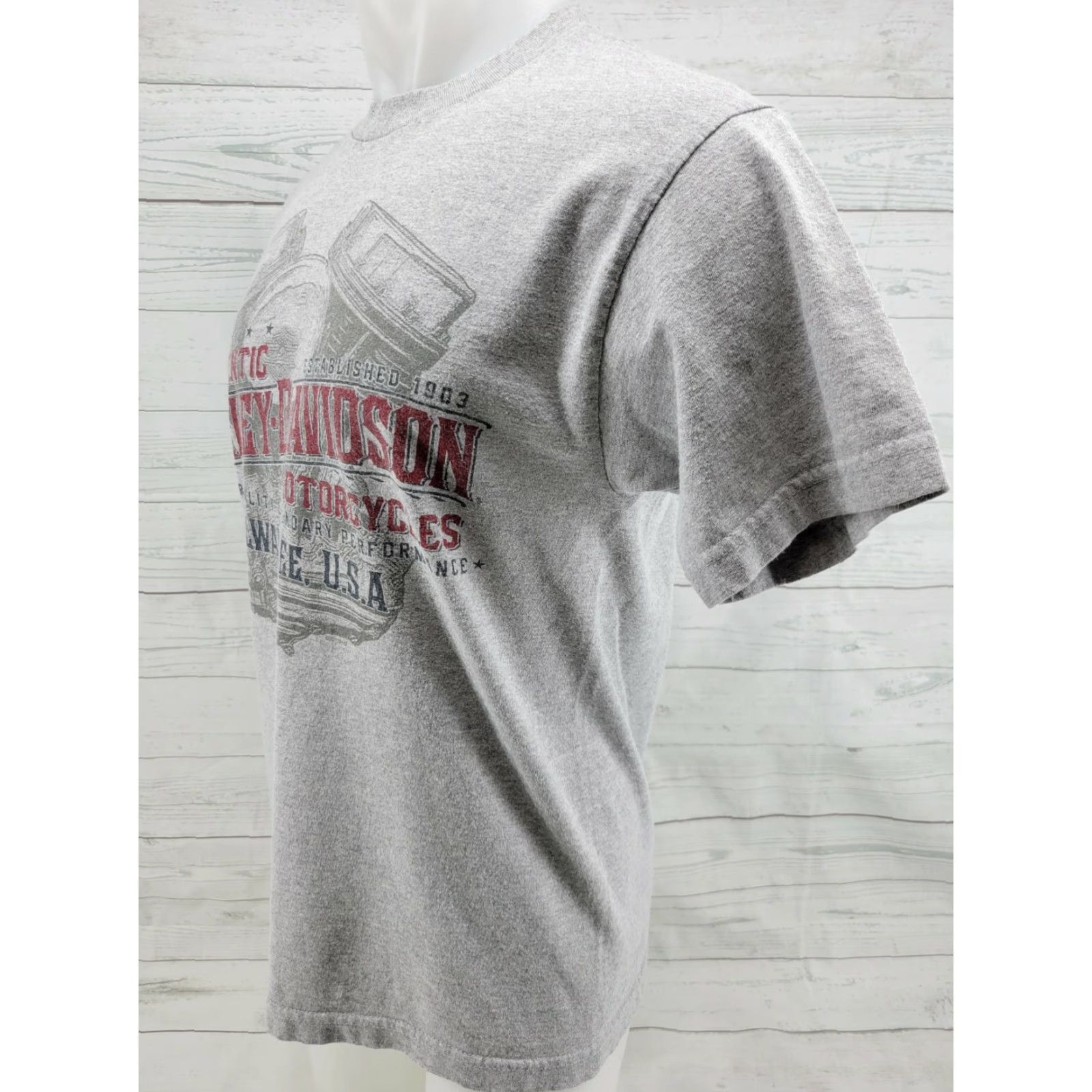 Harley Davidson Harley-Davidson Gray Mens Medium Graphic T Shirt Louisville Kentucky Casual Crew Neck Short Sleeve Vintage: No Size US M / EU 48-50 / 2 - 3 Thumbnail