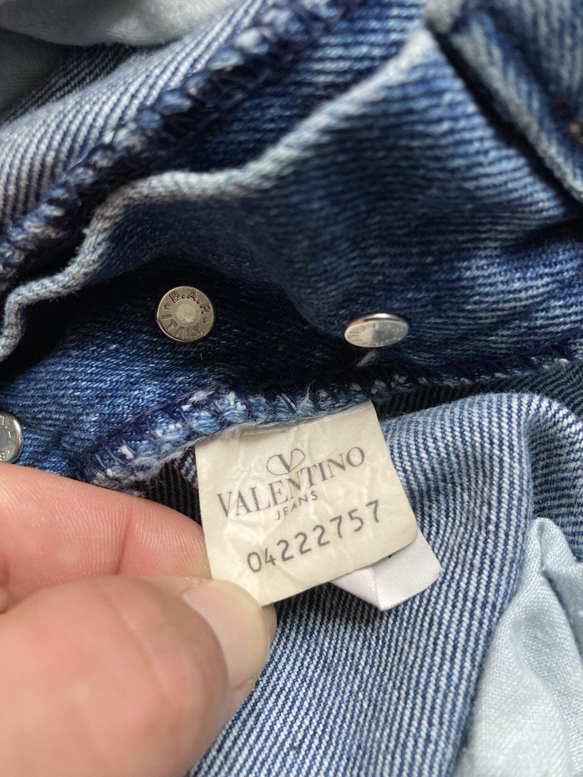 Blue Vintage Straight Jeans Valentino 32 Size 90s Dad Style