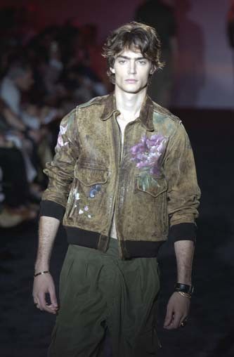 Gucci S/S 2003 RUNWAY VARIATION CALFSKIN BIKER BOMBER JACKET Size US M / EU 48-50 / 2 - 1 Thumbnail