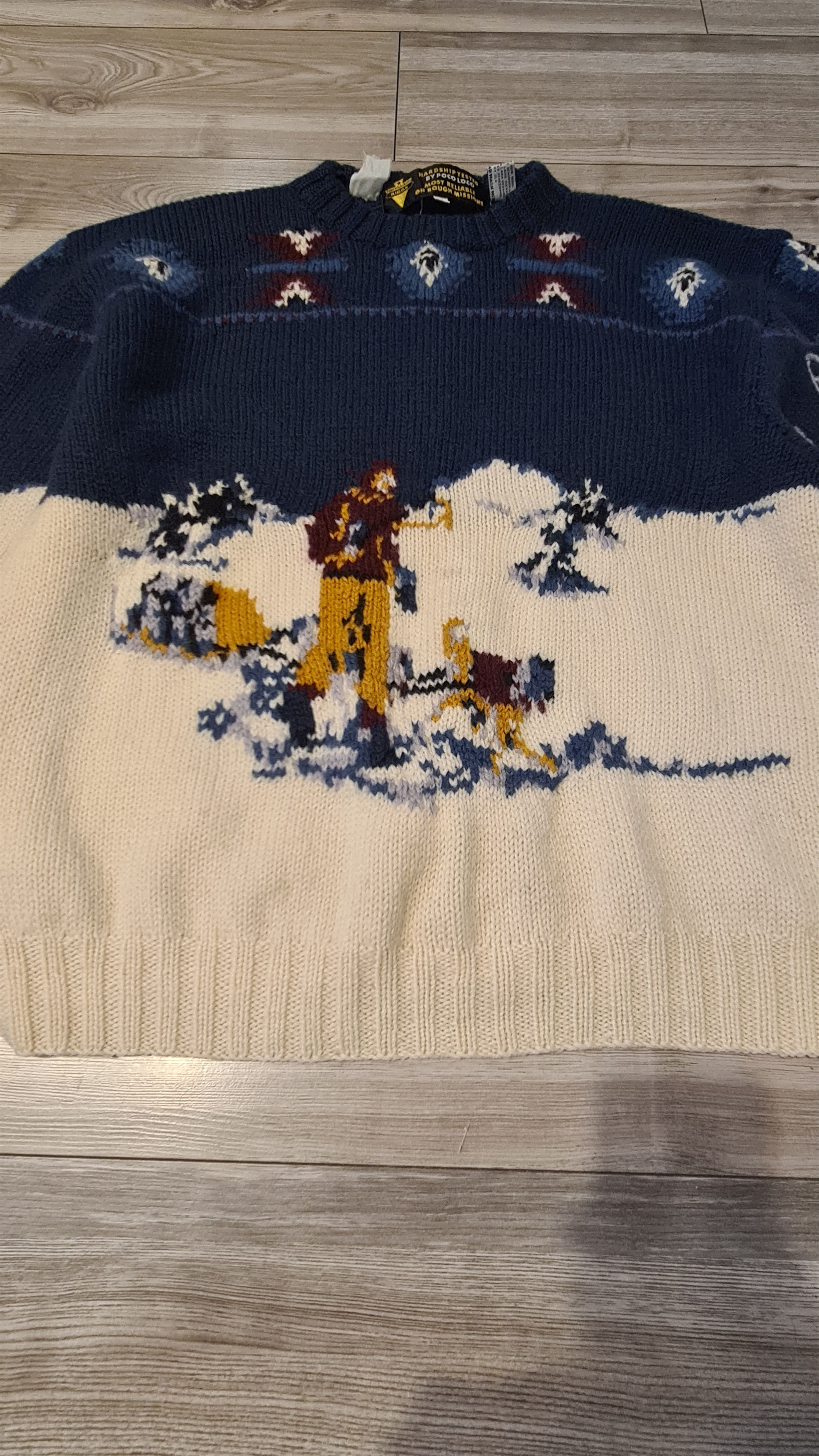 Other Vintage sweater wool Poco Loco outdoor, 90s Size US M / EU 48-50 / 2 - 9 Thumbnail