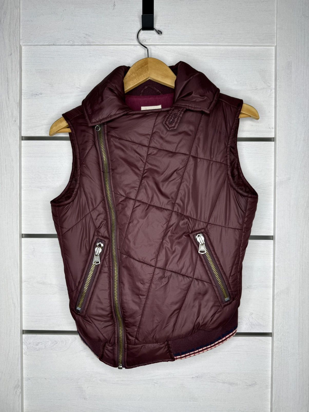 Diesel Vintage Diesel Archive Asymmetric Puffer Vest Y2K Moto 90s Size M / US 6-8 / IT 42-44 - 3 Thumbnail