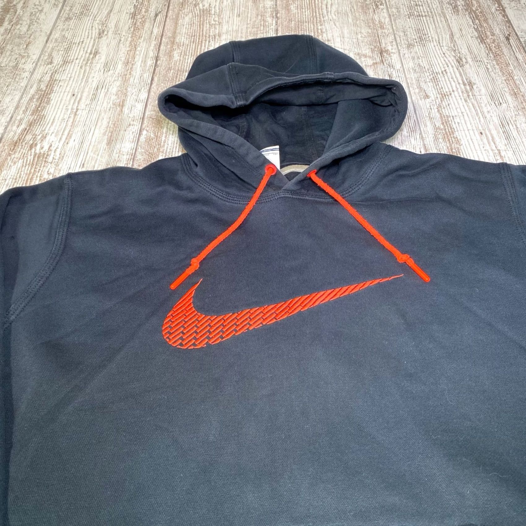 Nike Vintage Nike Hoodie Men's 2XL Blue Tag Center Swoosh Black Orange Pullover 7350 Size US XXL / EU 58 / 5 - 5 Thumbnail