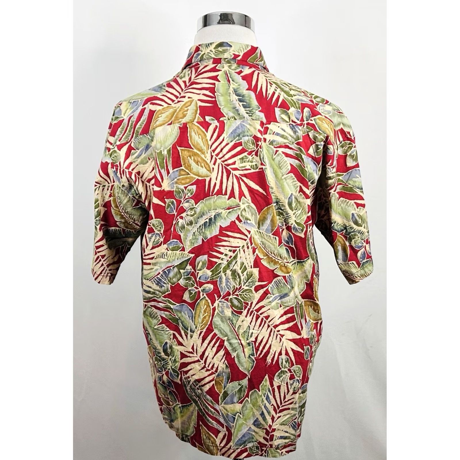 Tori Richard Tori Richard Button-Up Hawaiian Aloha Shirt Floral Cotton Lawn Red Beige USA Made Size US L / EU 52-54 / 3 - 5 Thumbnail
