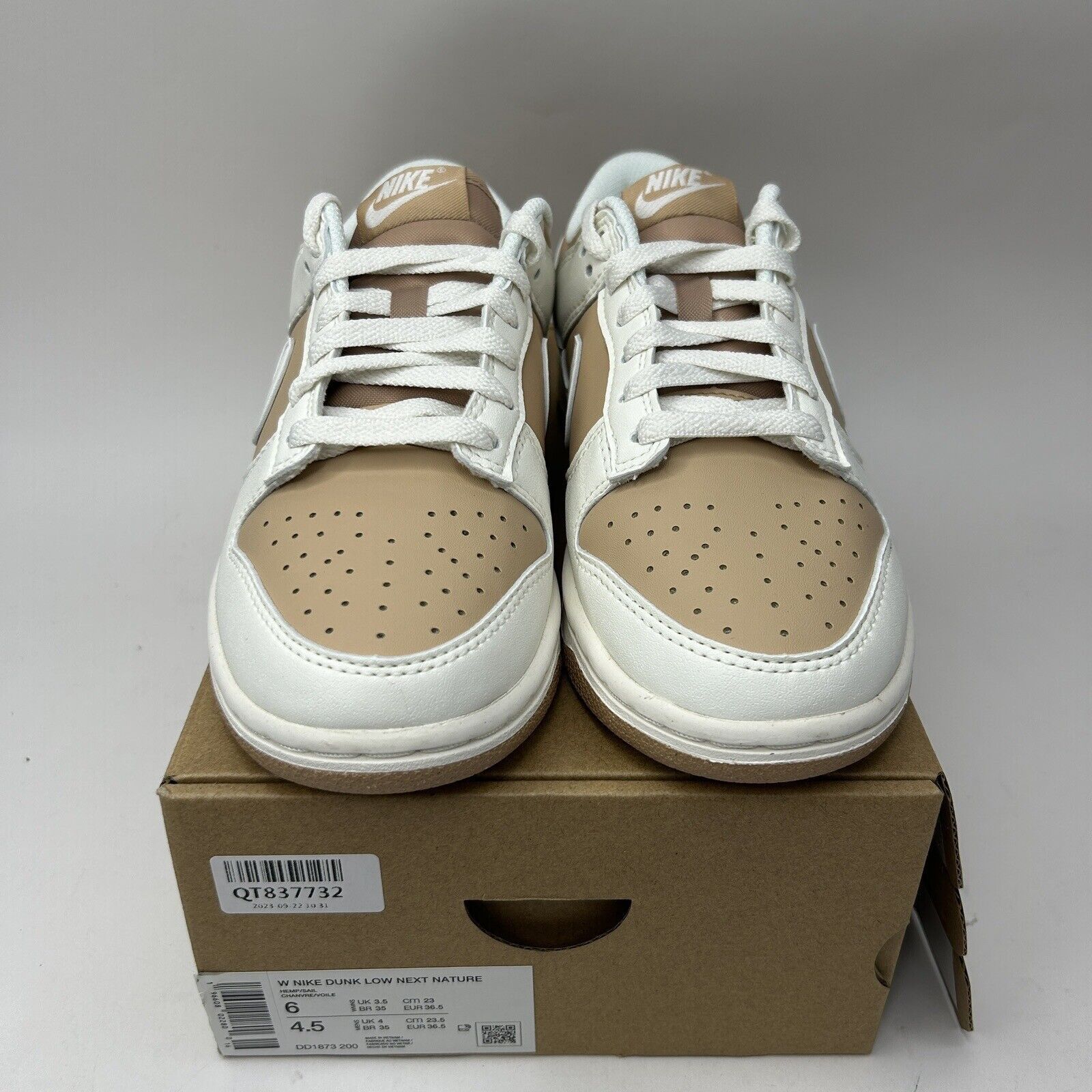 Nike Nike Dunk Low WMNS Next Nature “Beige Sail White/Hemp” 2023 Size US 6 / IT 36 - 2 Thumbnail