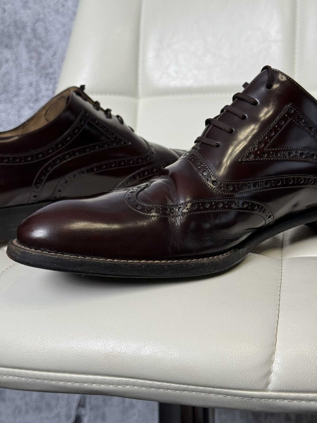 Gucci Gucci Leather Brogue Oxford Dress Shoes Men’s Size 46E Size US 13 / EU 46 - 15 Thumbnail