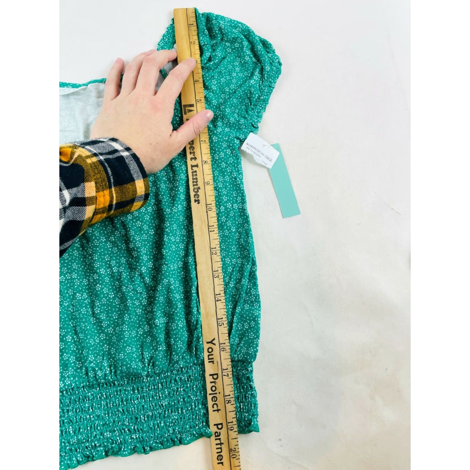 Vintage ABOUND Blouse Women's S Green Floral Puff Sleeve Off Shoulder NWT Size S / US 4 / IT 40 - 4 Thumbnail