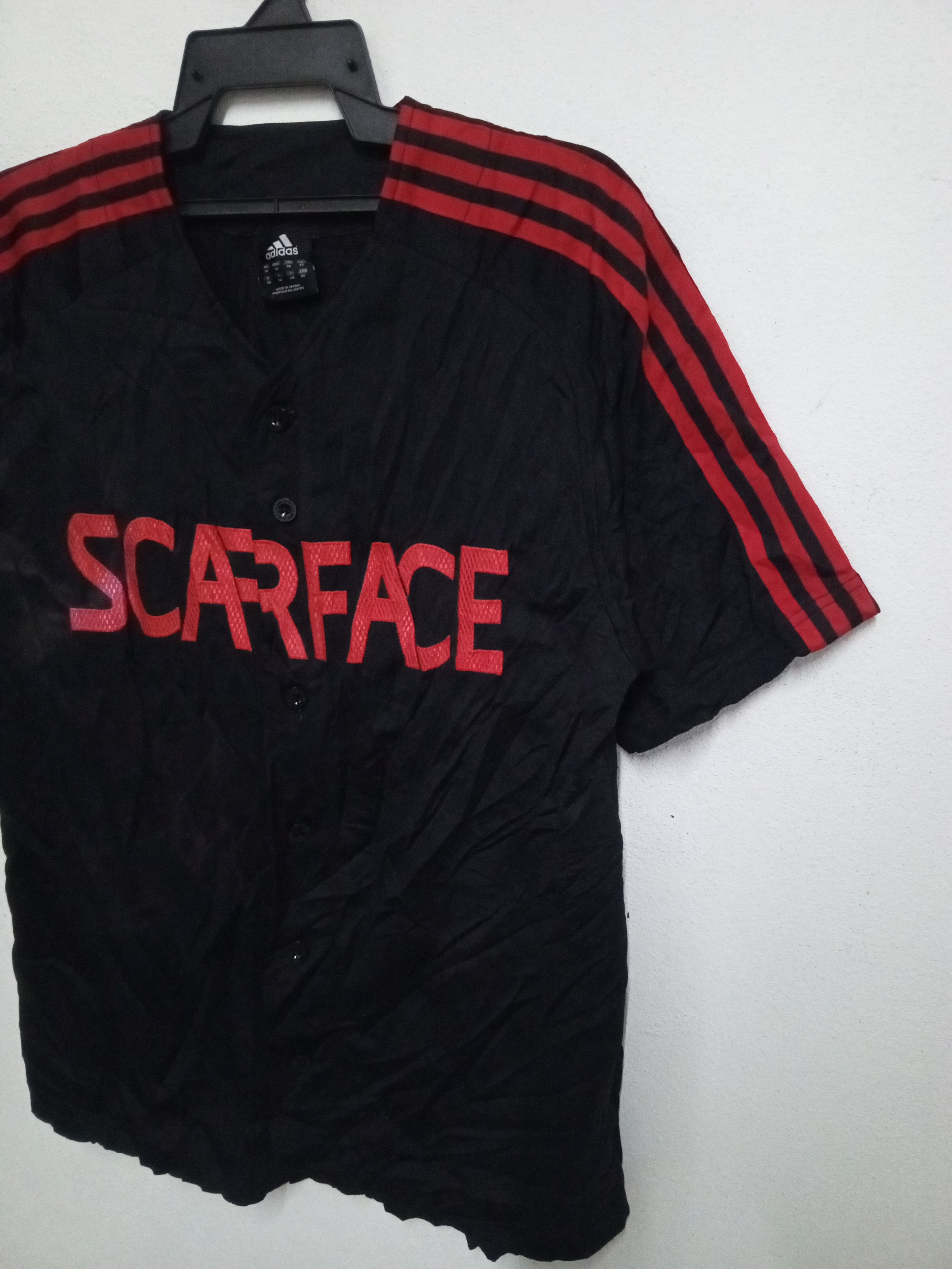 Adidas 2006- SCARFACE ×ADIDAS BUTTON JERSEY SHIRT Size US L / EU 52-54 / 3 - 3 Thumbnail