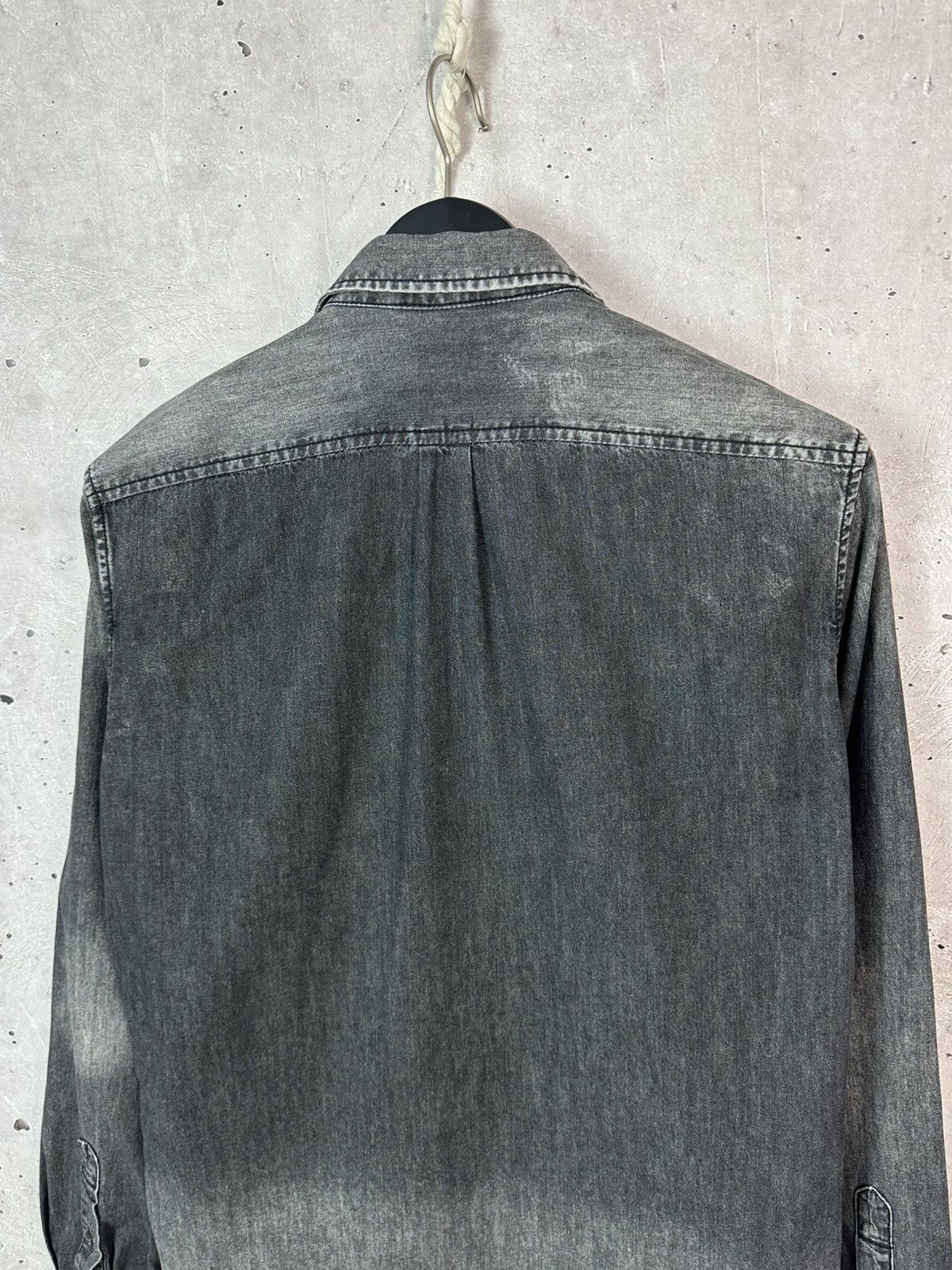 Diesel Diesel Washed Grey Button-up Long Sleeve Cotton Shirt Size US L / EU 52-54 / 3 - 8 Thumbnail