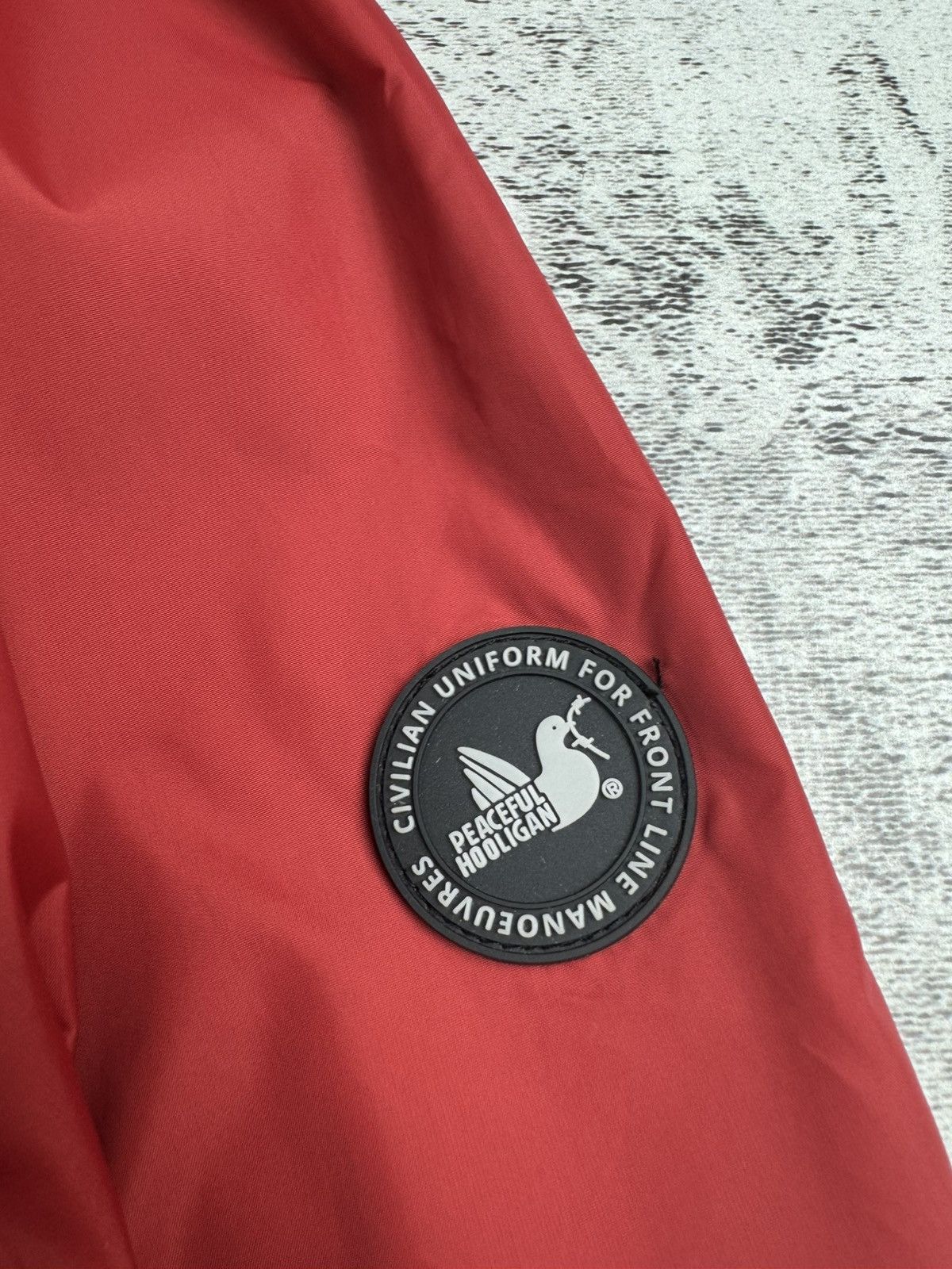 Vintage Peaceful Hooligan Dudley Red Zip Men’s XL Nylon Pocket Jacket Winderbreaker Size US XL / EU 56 / 4 - 8 Thumbnail