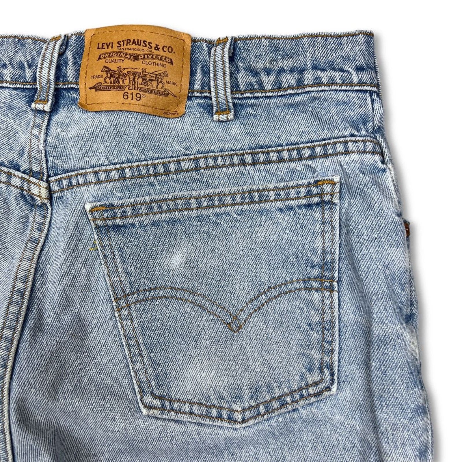 Levi's × Vintage Vintage Levi's 619 Jeans 32x29 Wide Baggy 90s Denim Pants Size US 32 / EU 48 - 7 Thumbnail