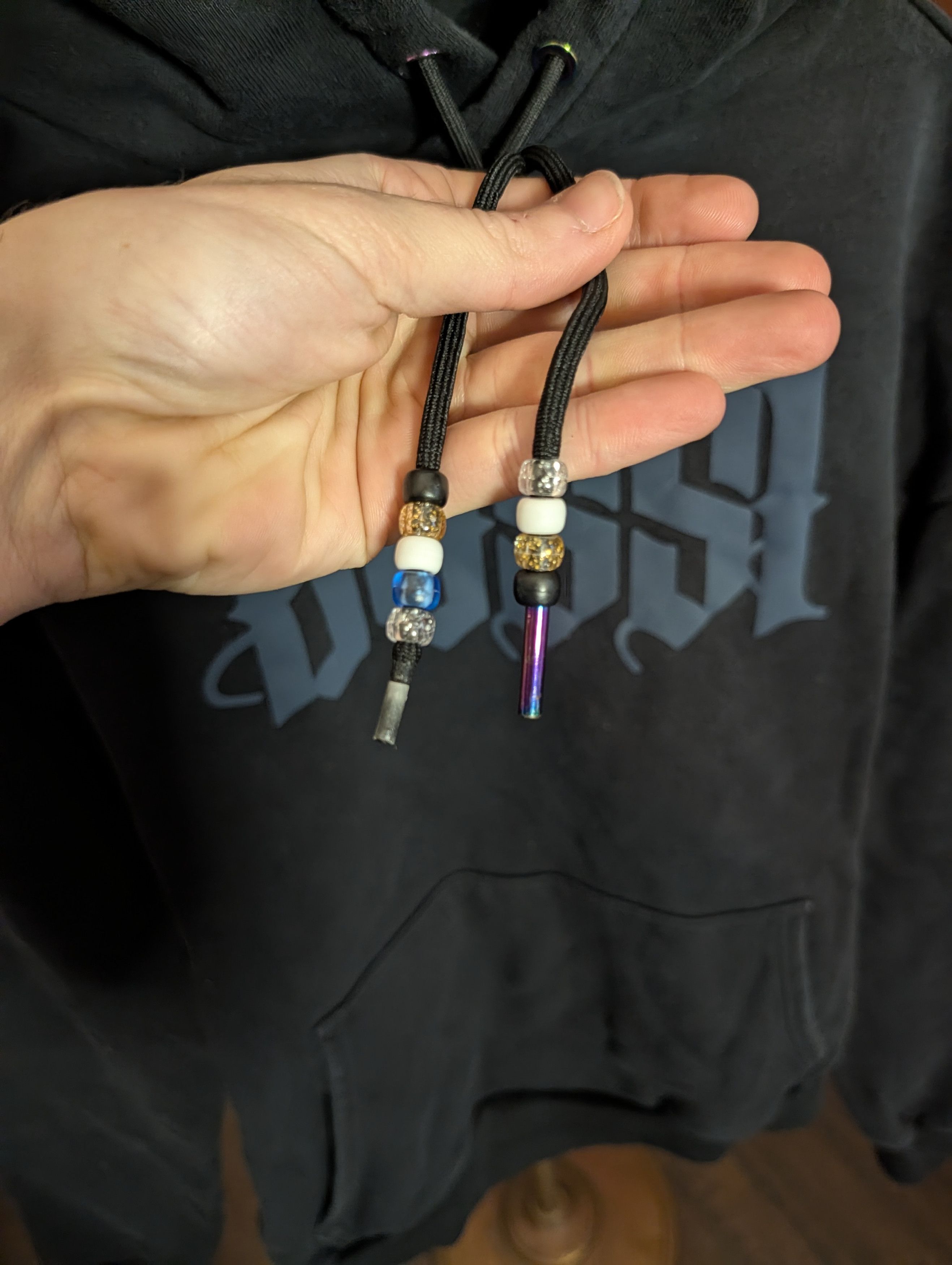 Bossi Sportswear Black logo graphic beaded drawstring hoodie MiUSA large Size US L / EU 52-54 / 3 - 4 Thumbnail