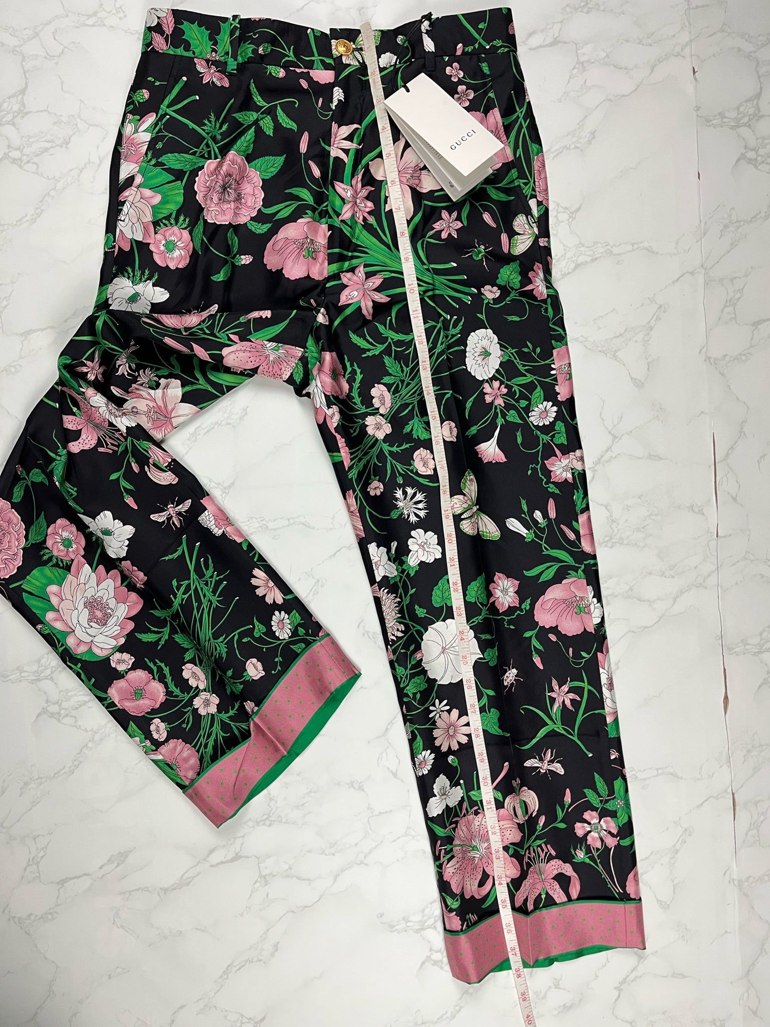 Gucci 🔥75% OFF🔥 [SALE] Gucci Floral Print Silk Palazzo Pants Size 28" / US 6 / IT 42 - 9 Thumbnail