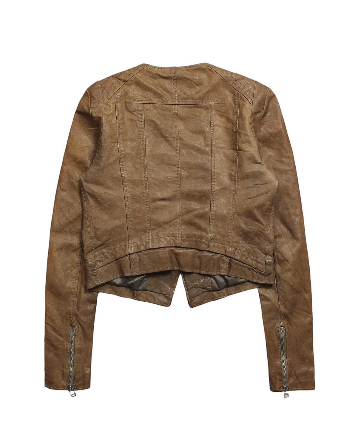 Vintage 2000S JAPANESE MADE LAMBSKINS LEATHER JACKET Size M / US 6-8 / IT 42-44 - 3 Thumbnail