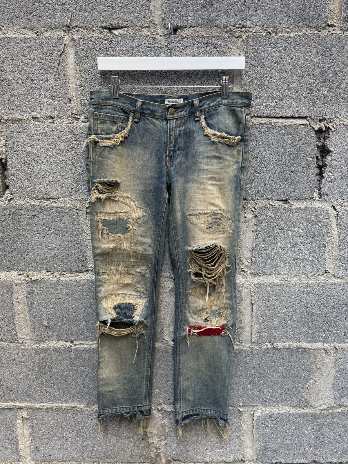 【COLOR iN ID】Heaven Lettering Denim Pants Home | loudvtg