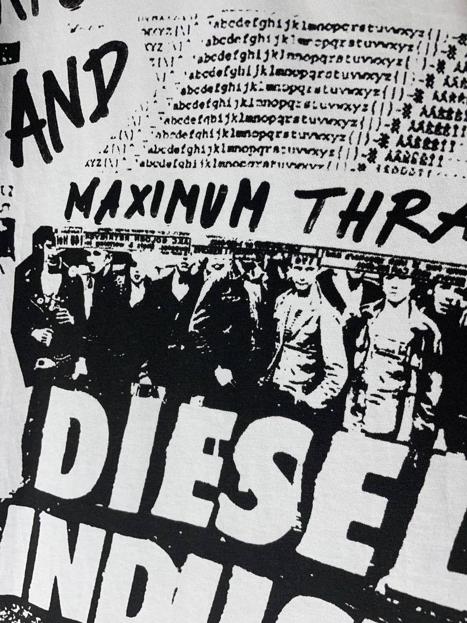 Diesel × Vintage Diesel Vintage Newspapers y2k T Shirt Size US XL / EU 56 / 4 - 7 Thumbnail