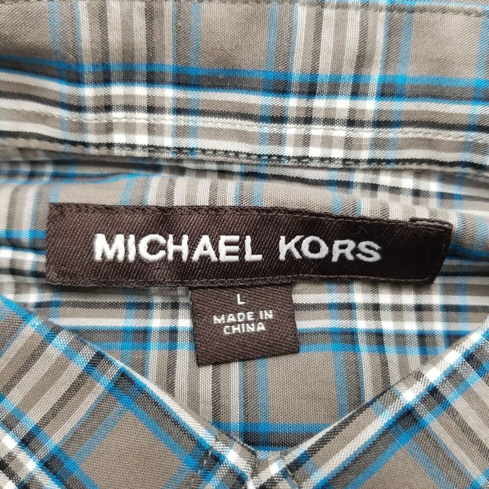 Michael Kors Michael Kors Shirt Men Large Plaid Button Up Long Sleeve Size US L / EU 52-54 / 3 - 6 Thumbnail