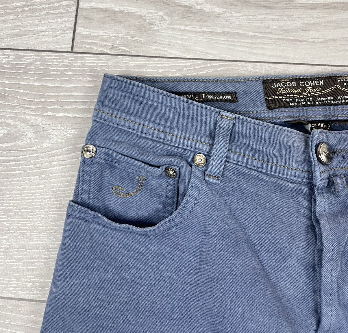 Jacob Cohen Jacob Cohen Luxury Hand Made Straight Blue Pants Jeans 31 sz Size US 31 - 7 Thumbnail